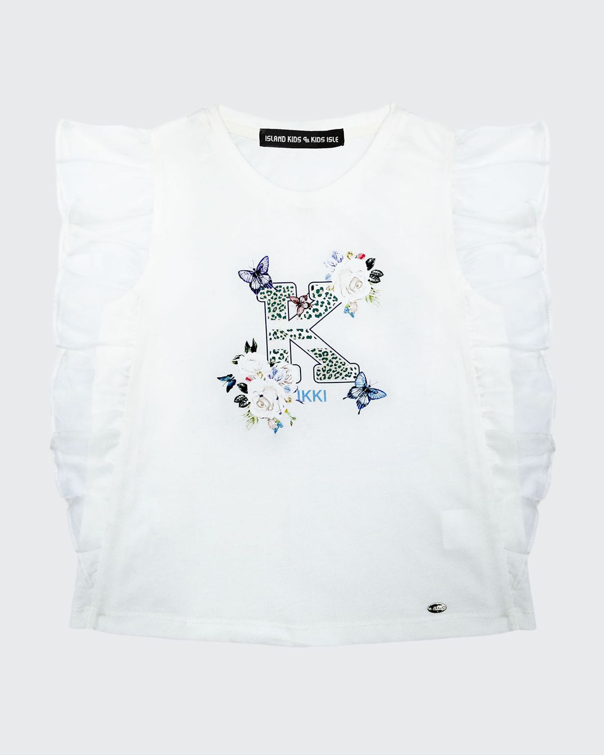 Island Kids & Kids Isle Girl's K Floral-Print Ruffle Sleeveless Top, Size 4-12