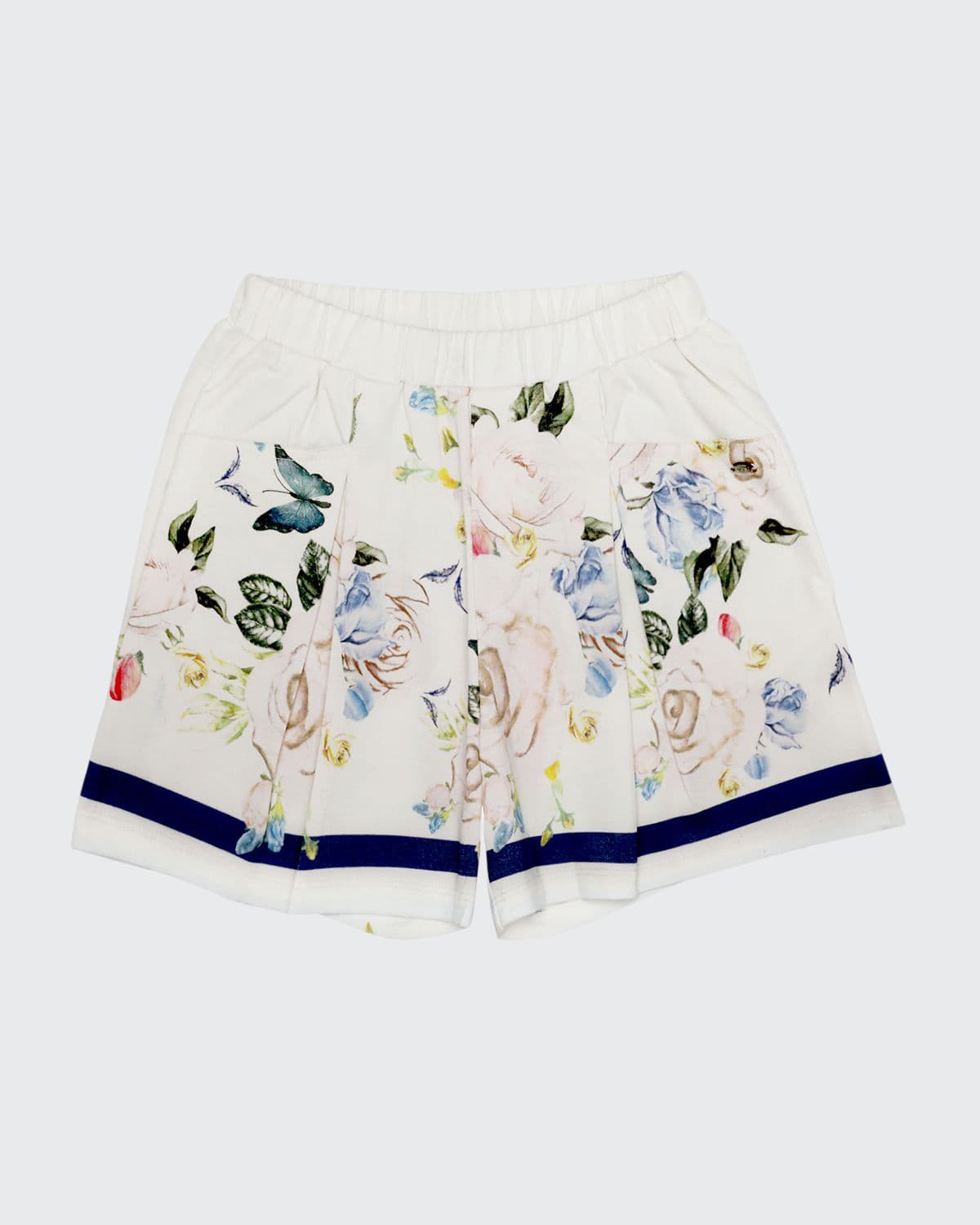 Island Kids & Kids Isle Girl's Butterfly & Floral-Print Pleated Shorts, Size 4-12
