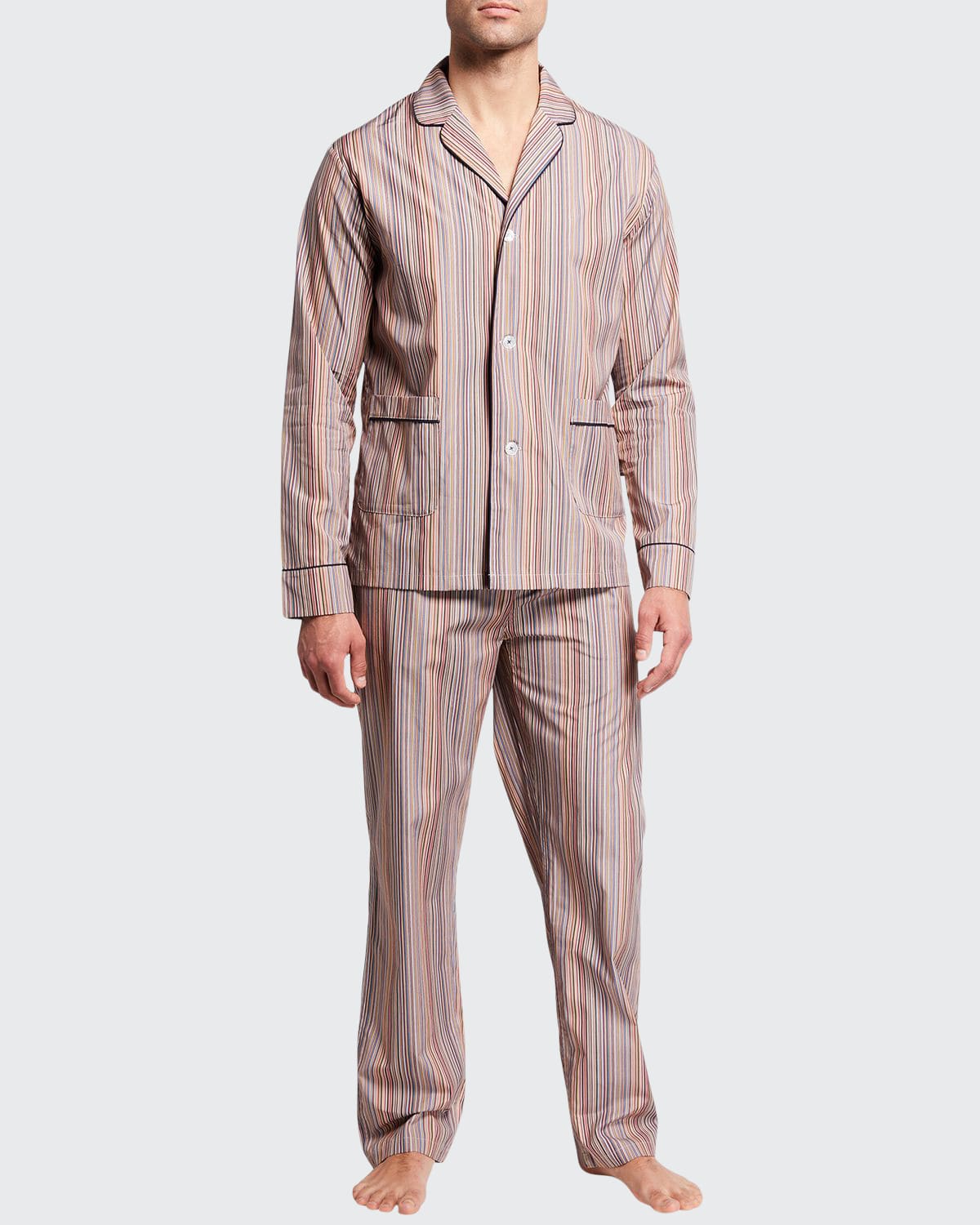 Paul Smith Men's Multi-Stripe Long-Sleeve Pajama Set