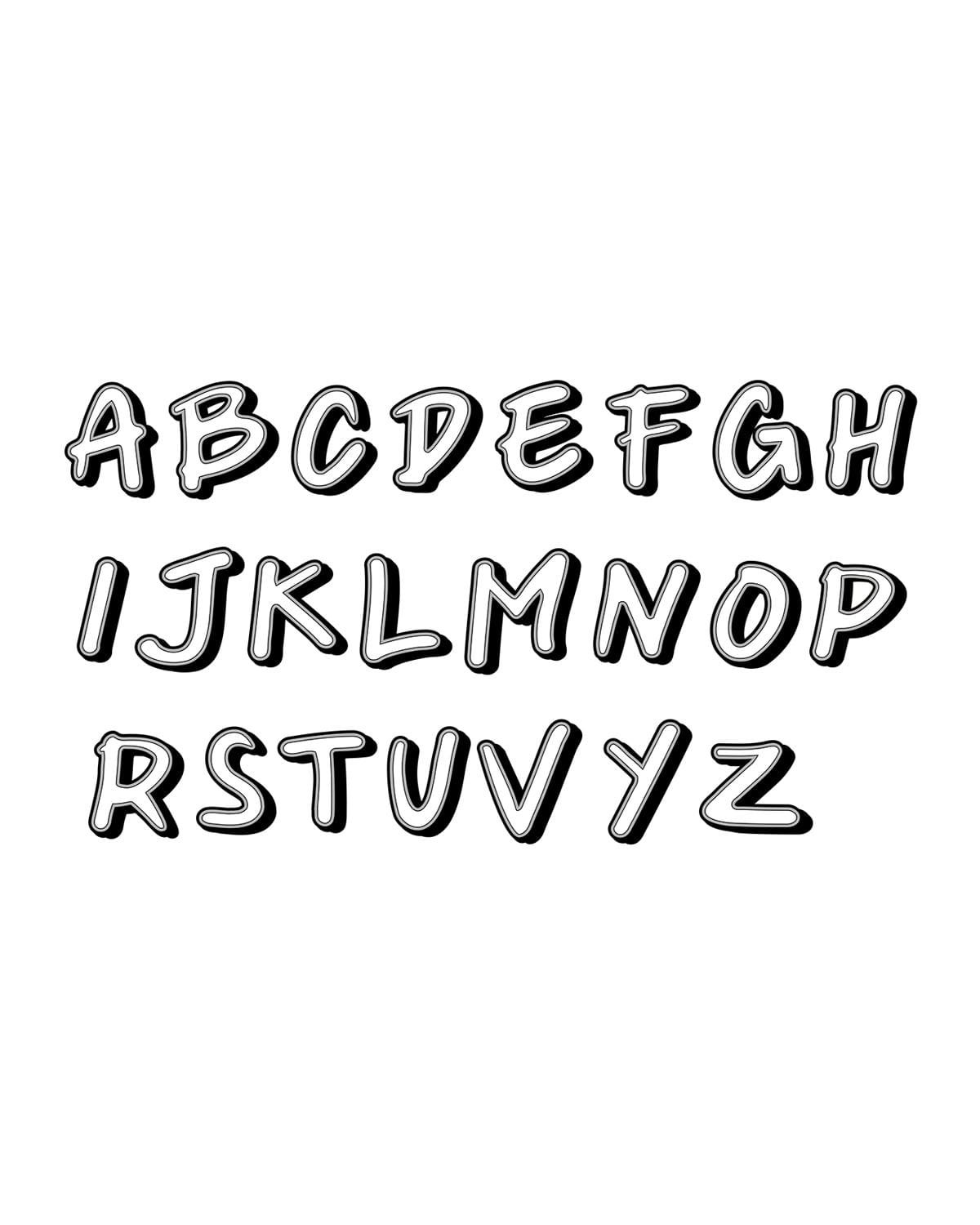 Light+nine Kid's Nimix 6-piece Alphabet Patch Set In White