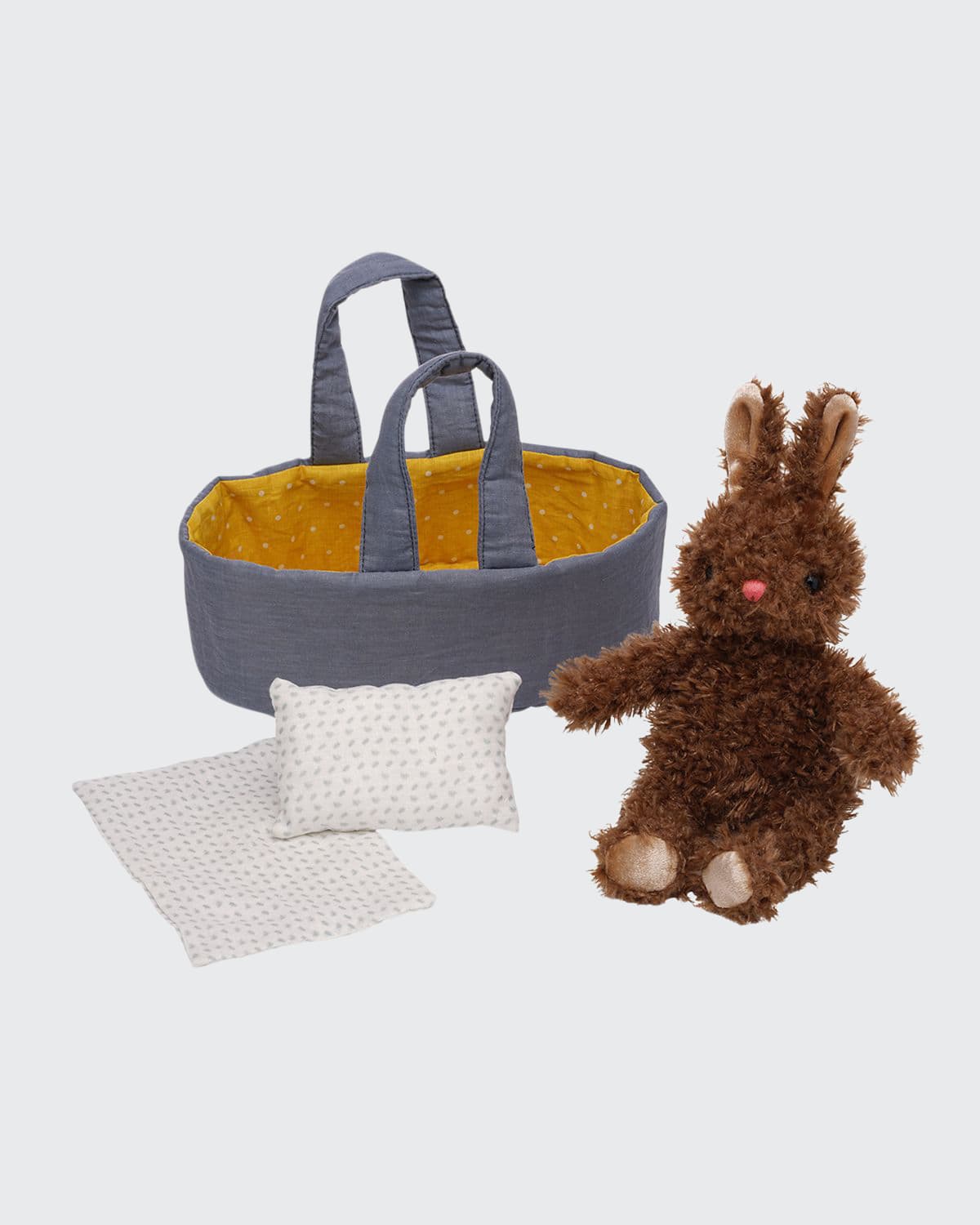 Manhattan Toy Moppettes Beau Bunny Stuffed Animal 4-Piece Nurturing Play Set