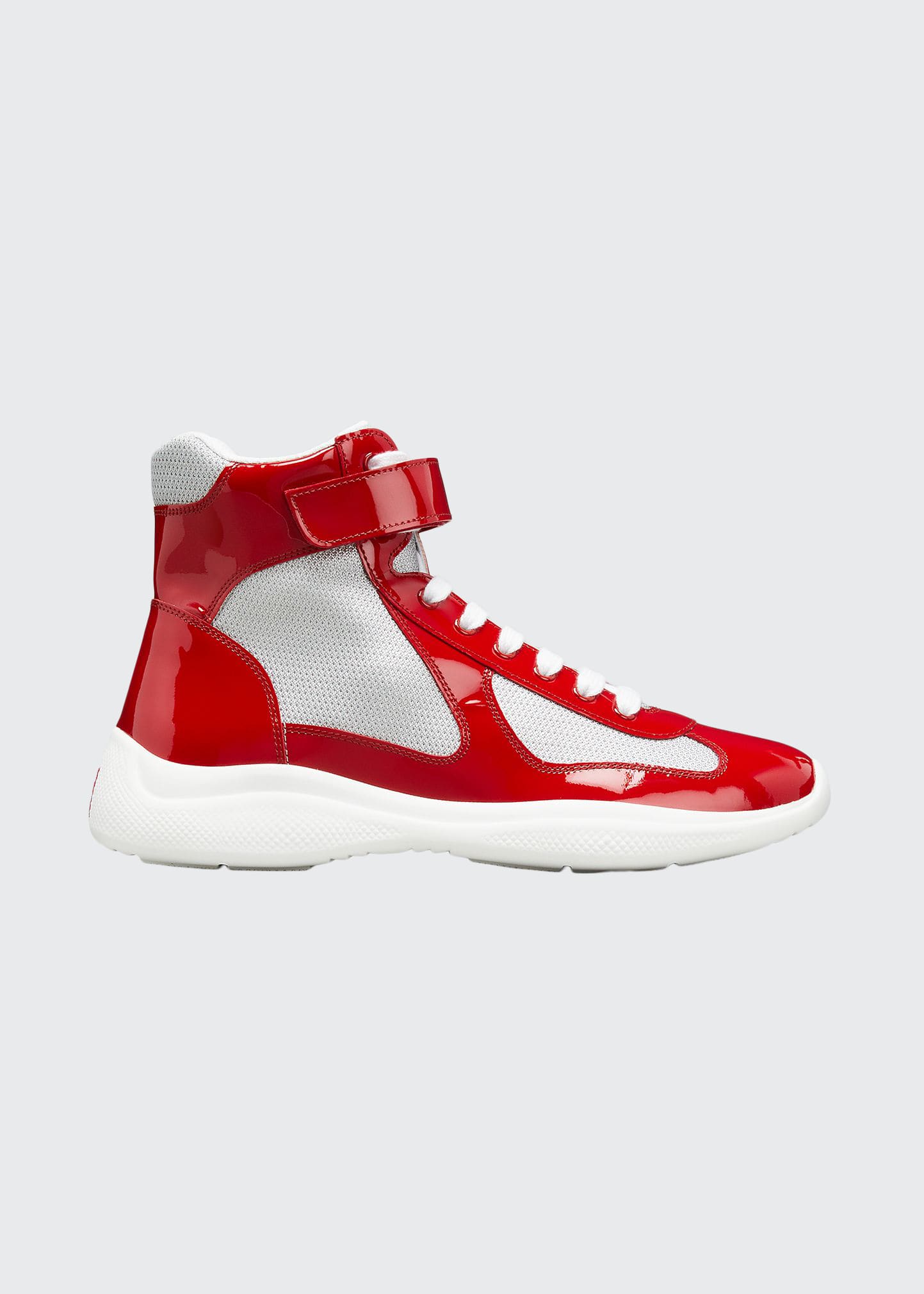 patent leather prada sneakers