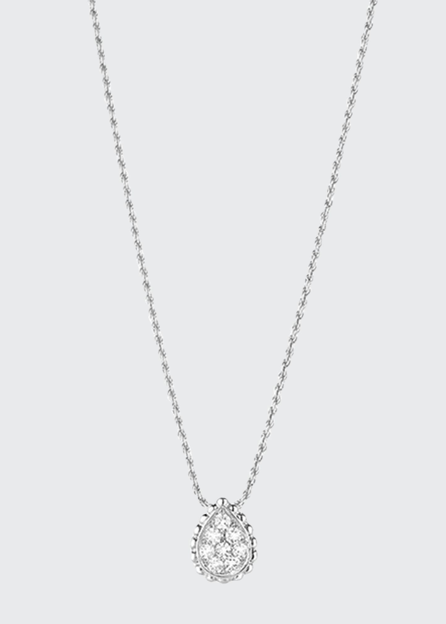 Boucheron Serpent Boheme Extra Small Diamond Pendant Necklace in White Gold
