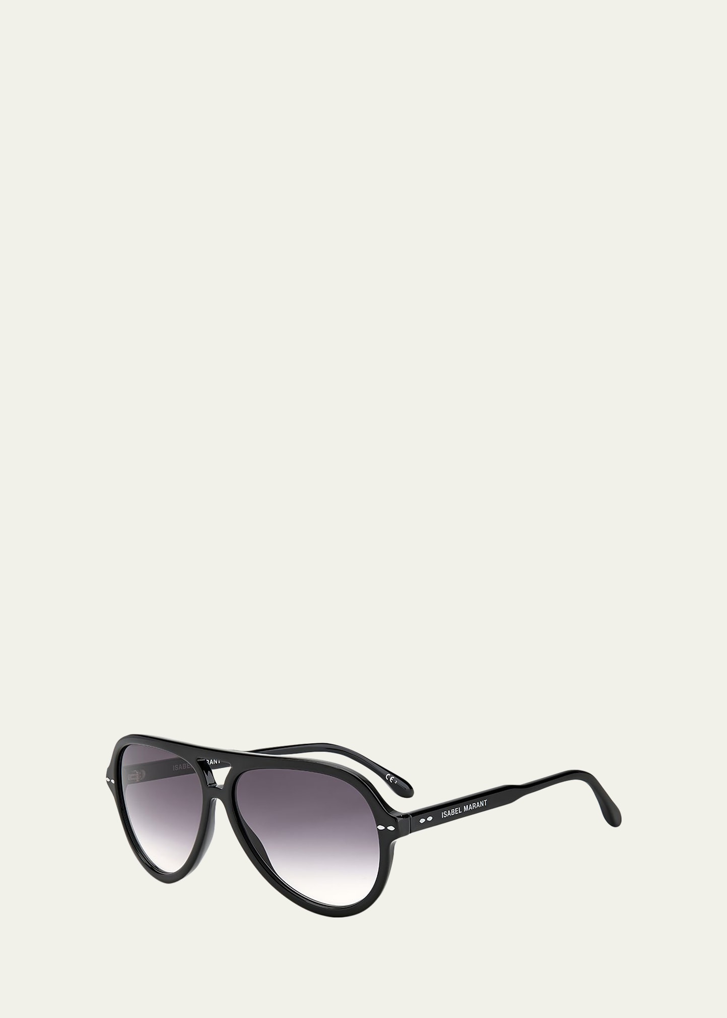 Shop Isabel Marant Acetate Aviator Sunglasses In Black