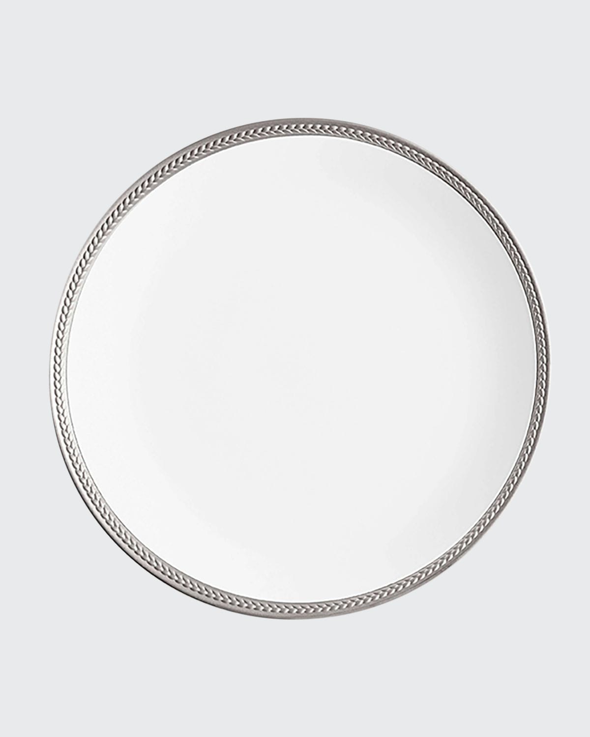 L'objet Soie Tressee Dinner Plate In White Platinum
