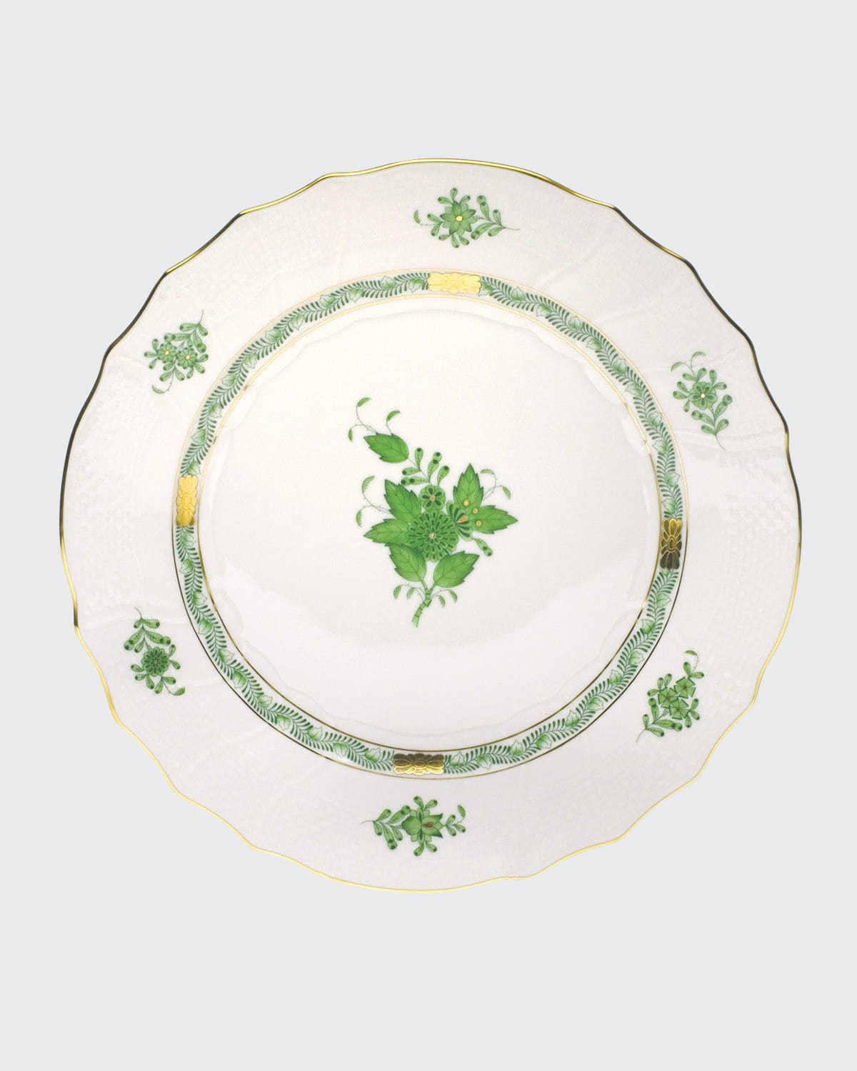 Herend Green Chinese Bouquet Dinner Plate