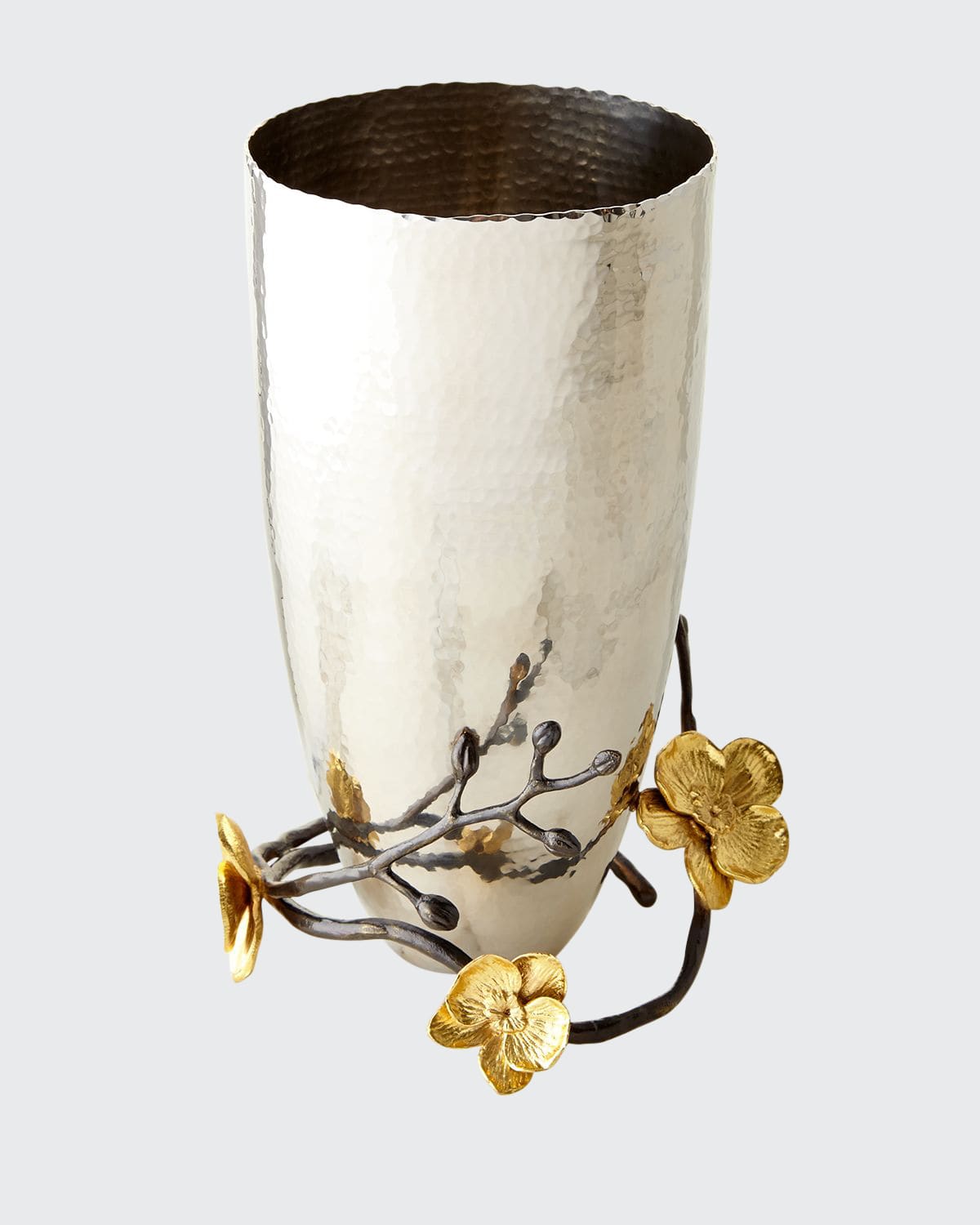 Shop Michael Aram Gold Orchid Medium Vase In Silver