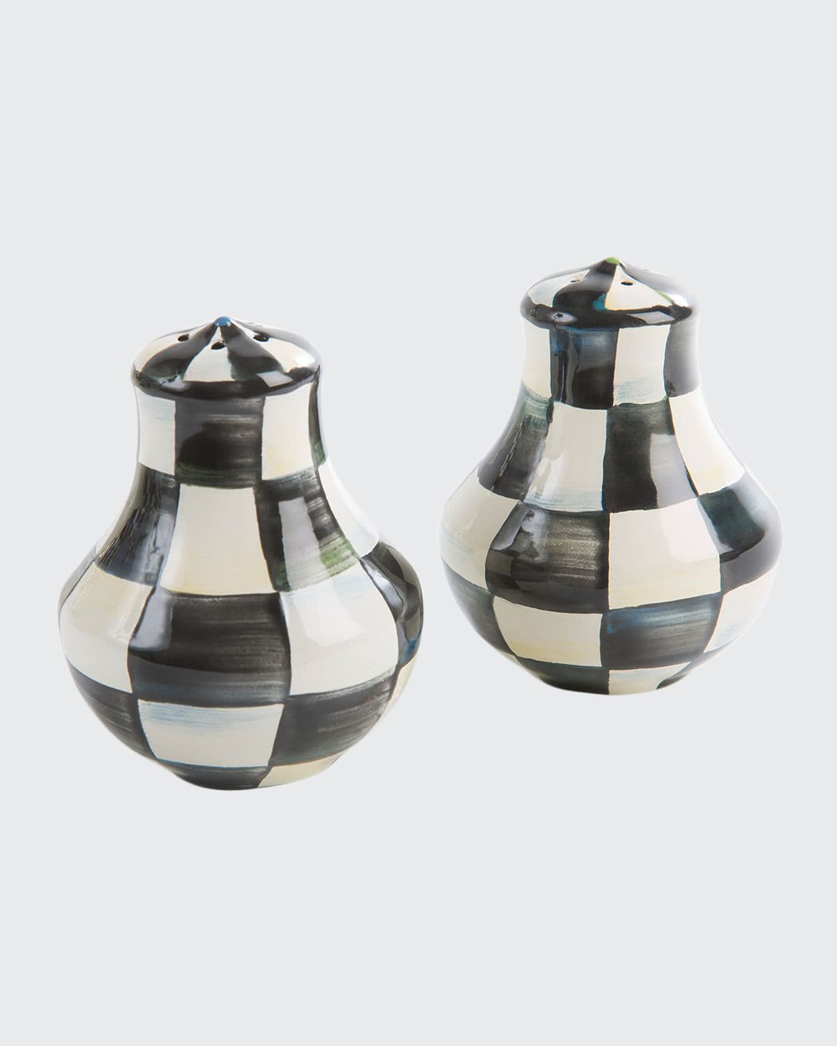 Mackenzie-childs Courtly Check Enamel Salt & Pepper Shakers