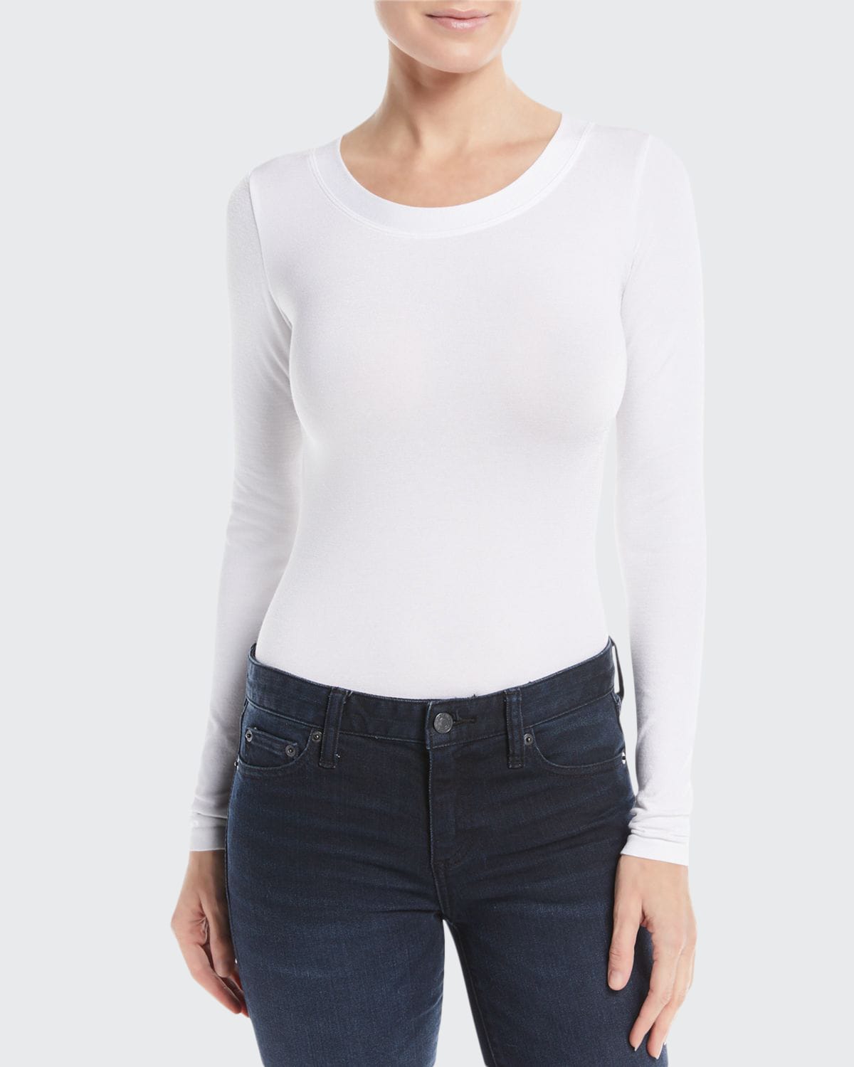 Wolford Berlin Long-sleeve Bodysuit In White