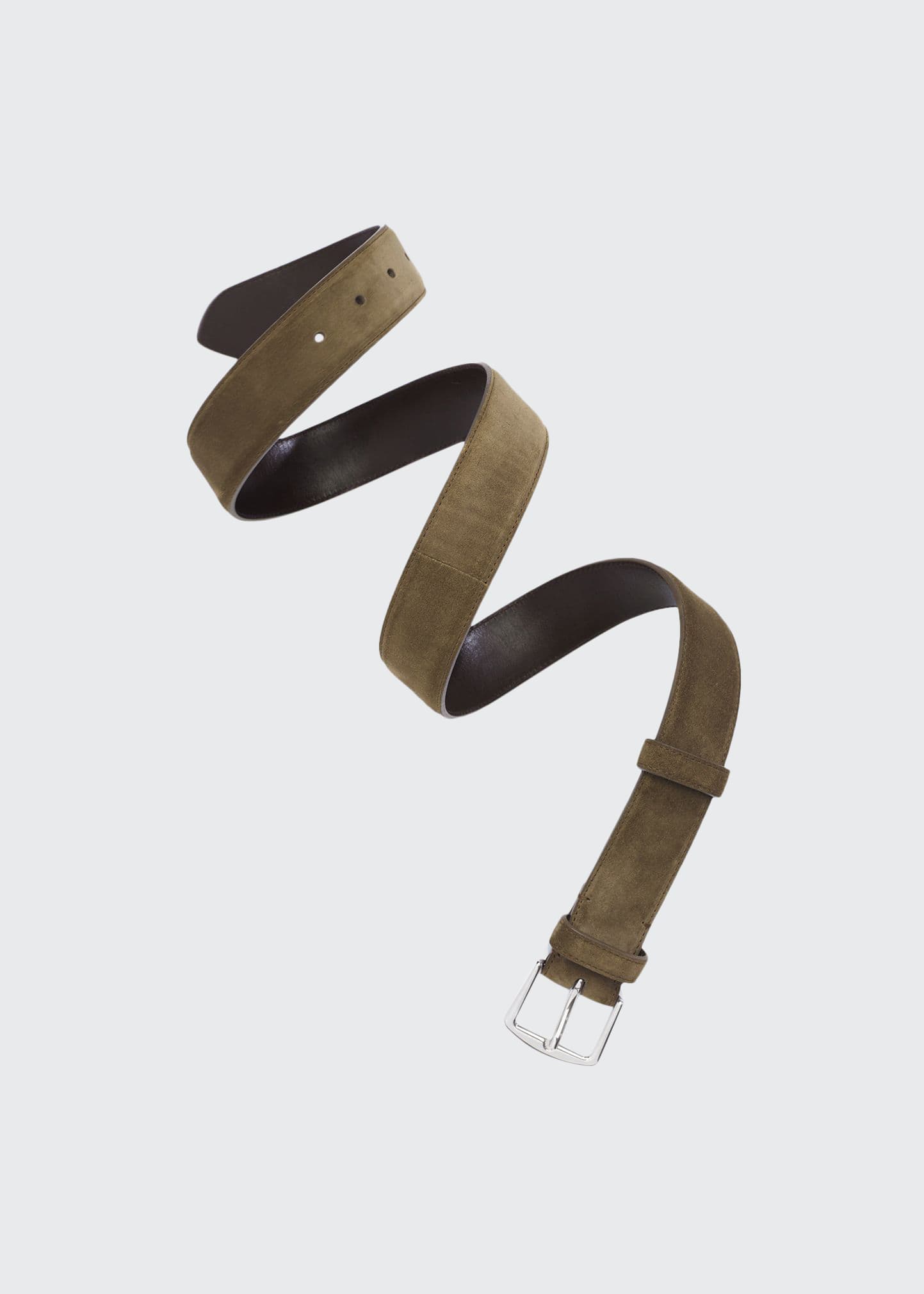 Loro Piana Cintura Alsavel Suede Belt In Loden