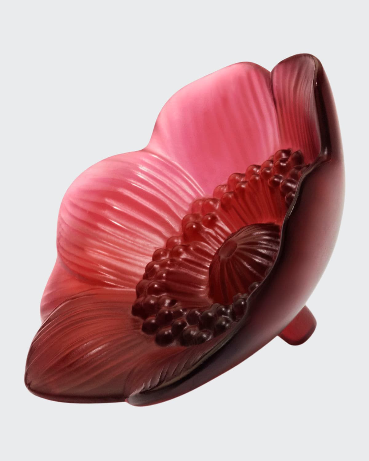 Lalique Anemone Figure, Red