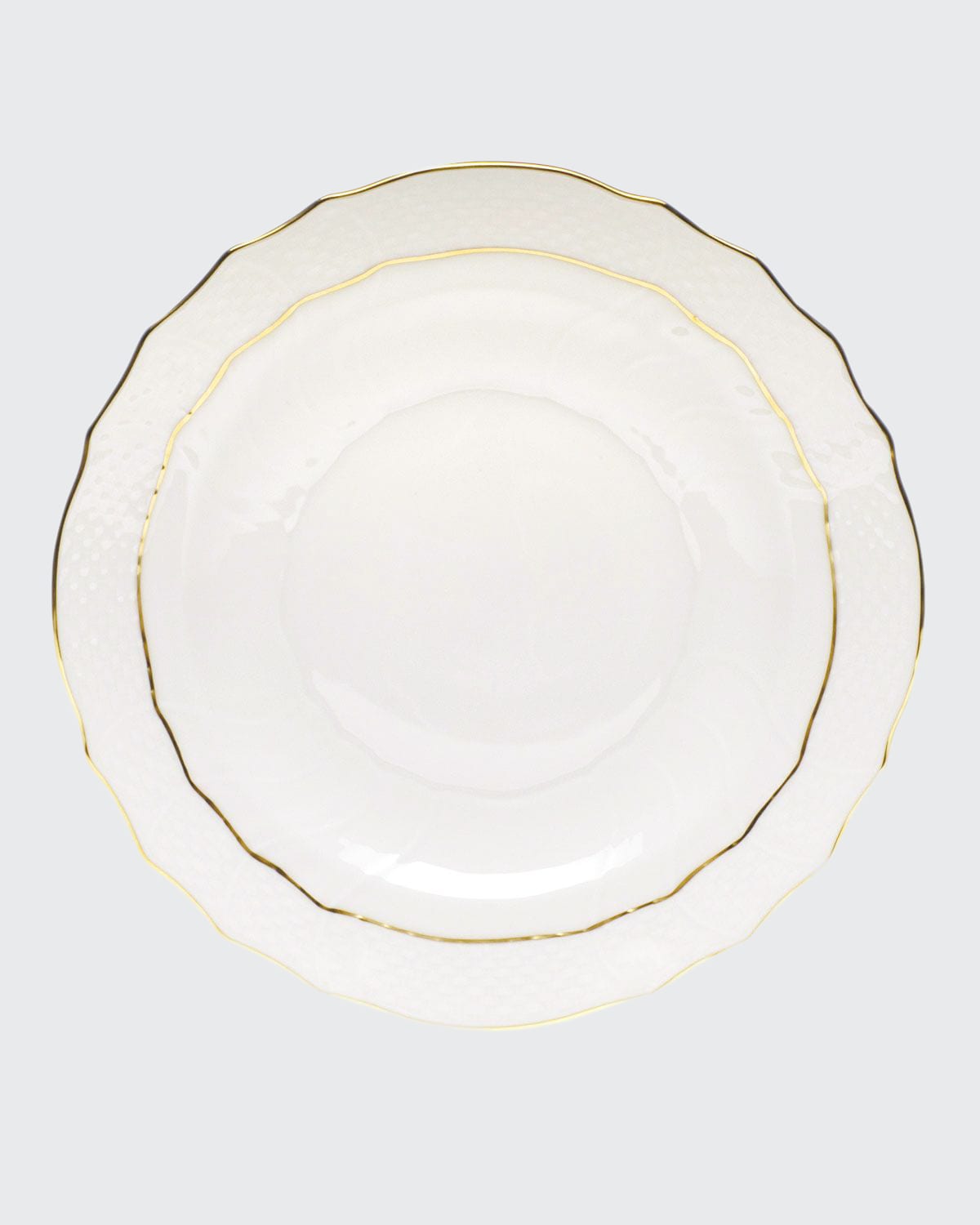 Herend Golden Edge Salad Plate In White