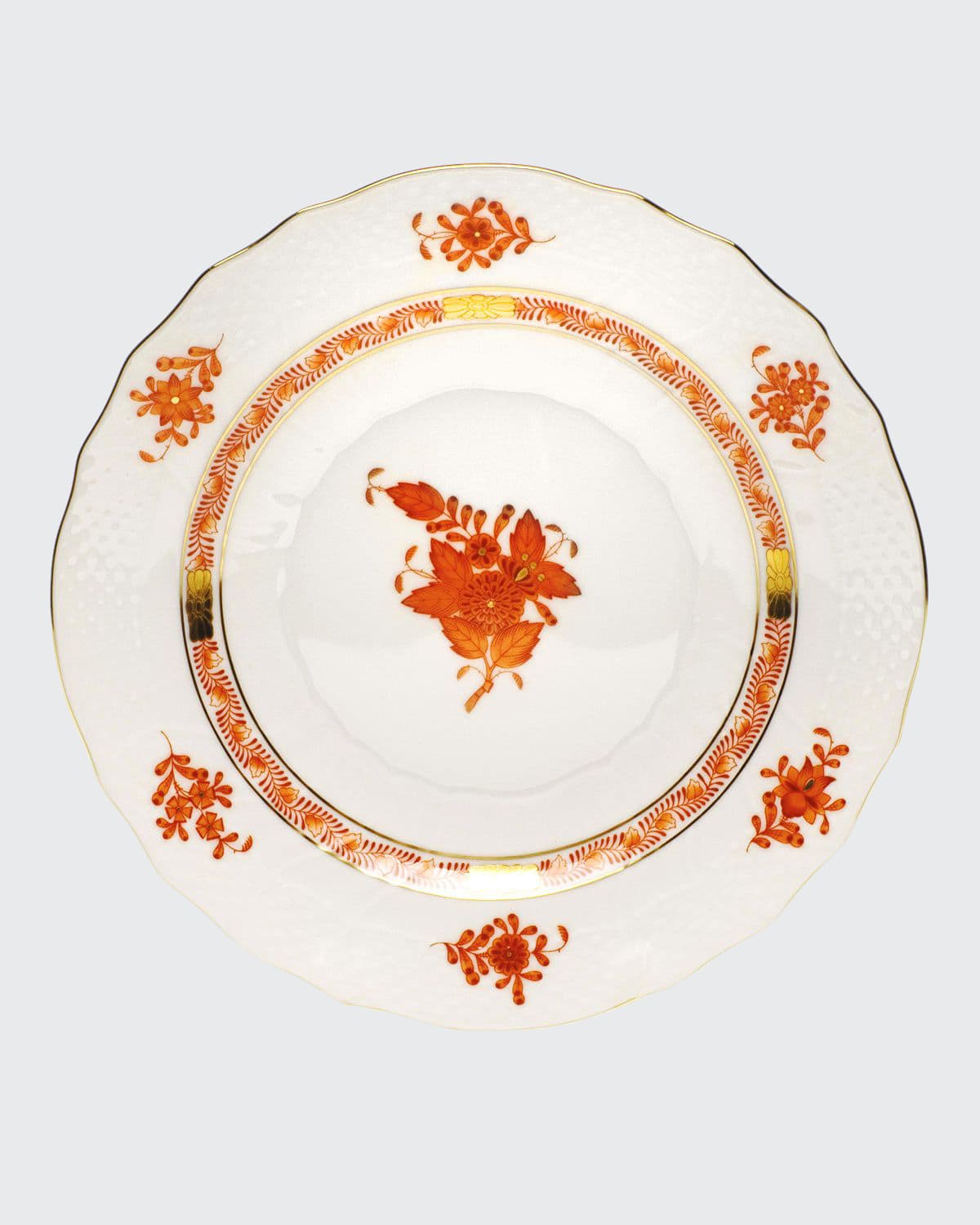 Herend Rust Chinese Bouquet Salad Plate In Multi