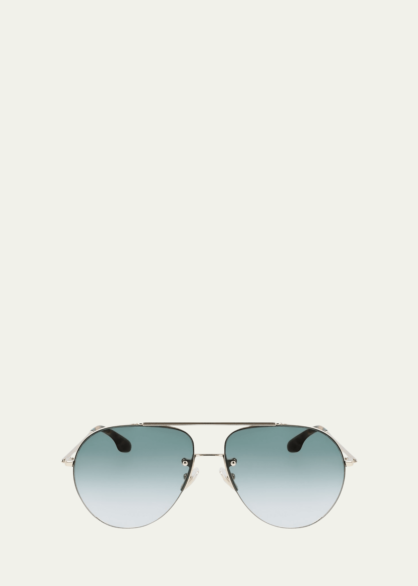 Victoria Beckham 61mm Gradient Aviator Sunglasses In Gold / Khaki