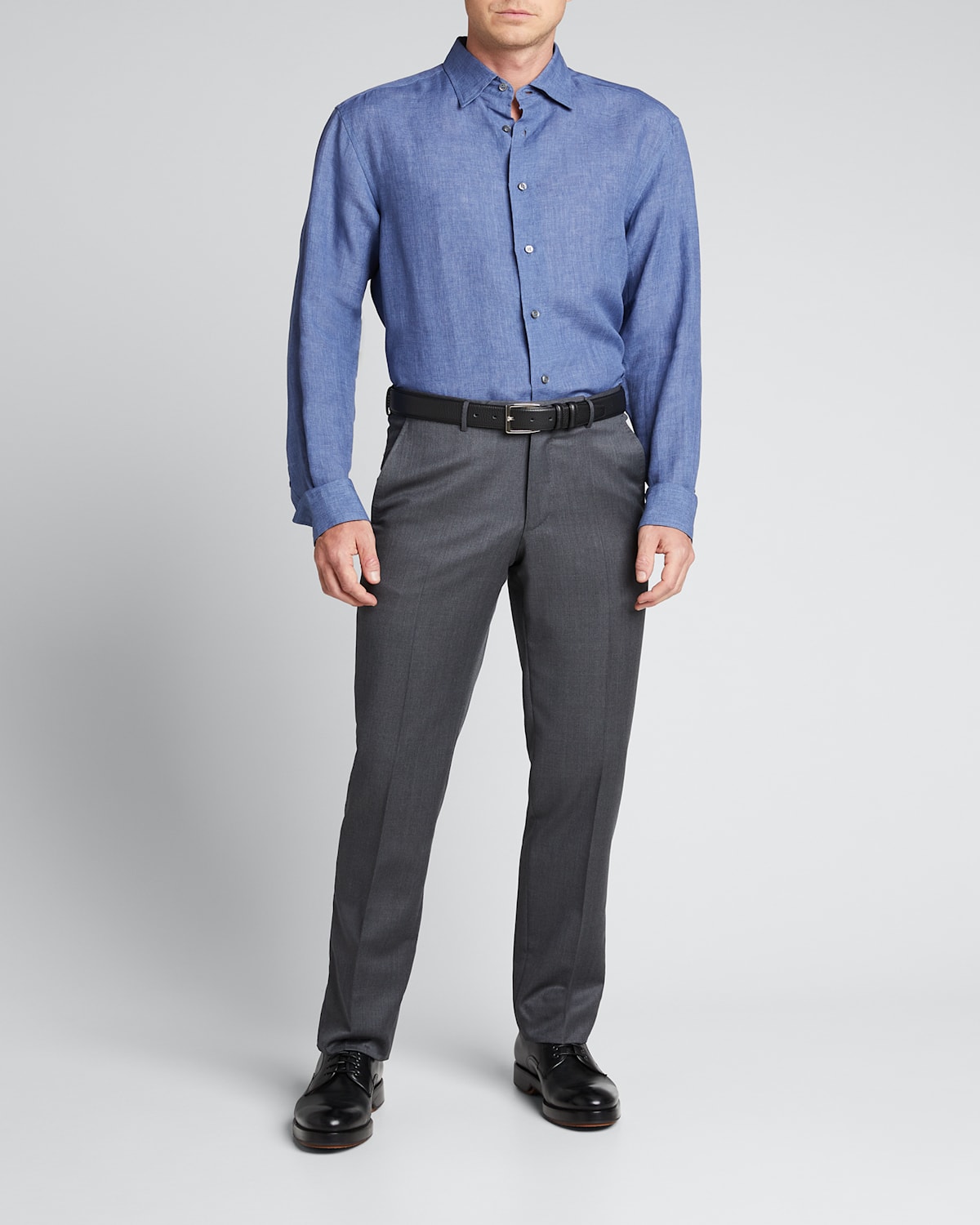 Brioni Men's Solid Linen Sport Shirt