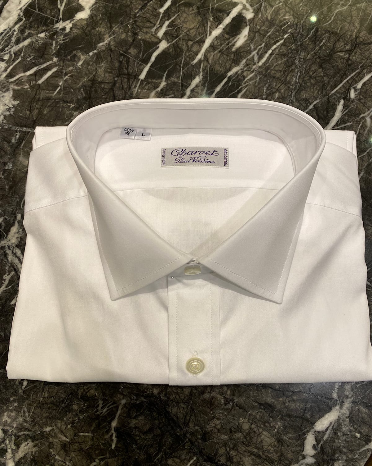 CHARVET MEN'S SLIM DARTED FRENCH-CUFF POPLIN DRESS SHIRT 