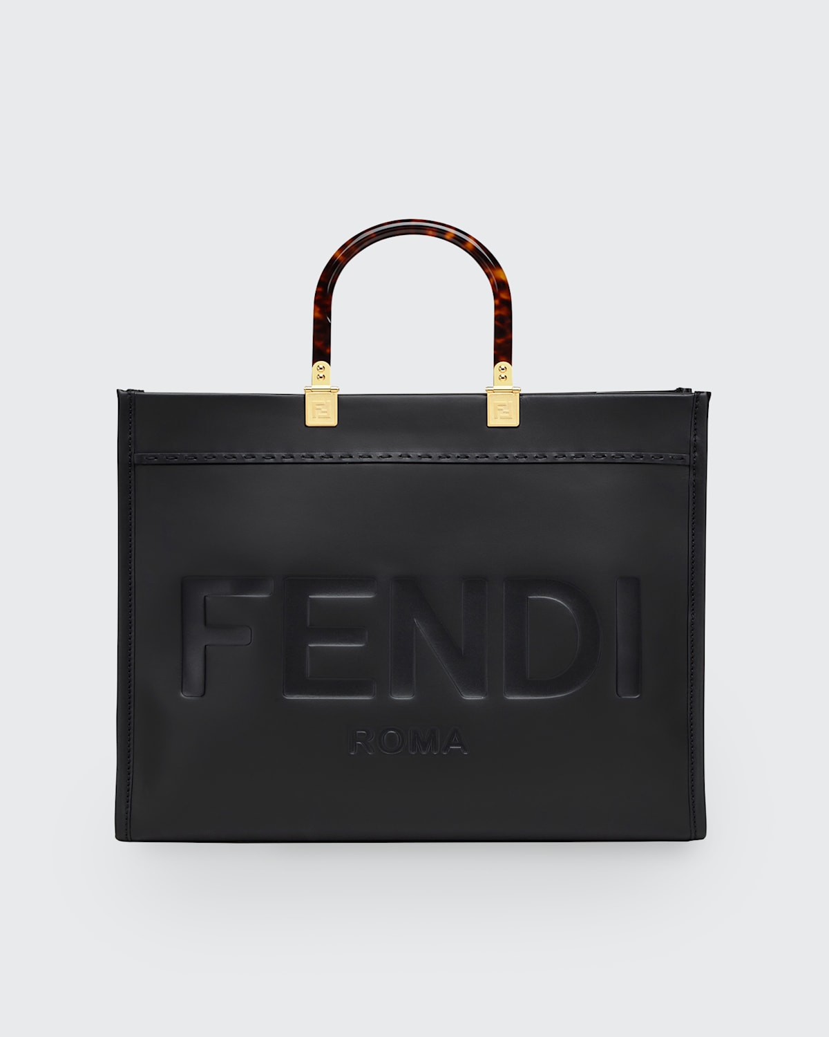 Fendi Sunshine Medium Leather Shopper Tote Bag In Blue | ModeSens