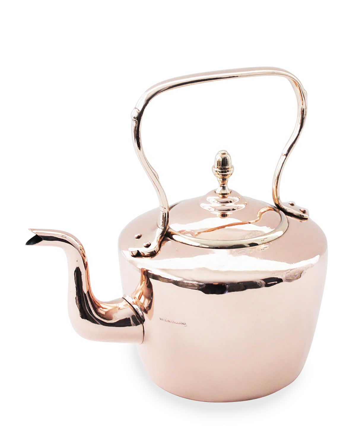 Antique English Copper Oval Tea Kettle, Mid 19th Century