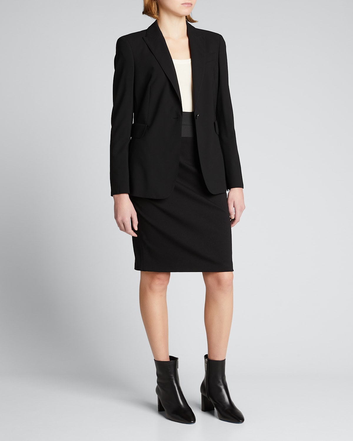 High-Waist Jersey Pencil Skirt