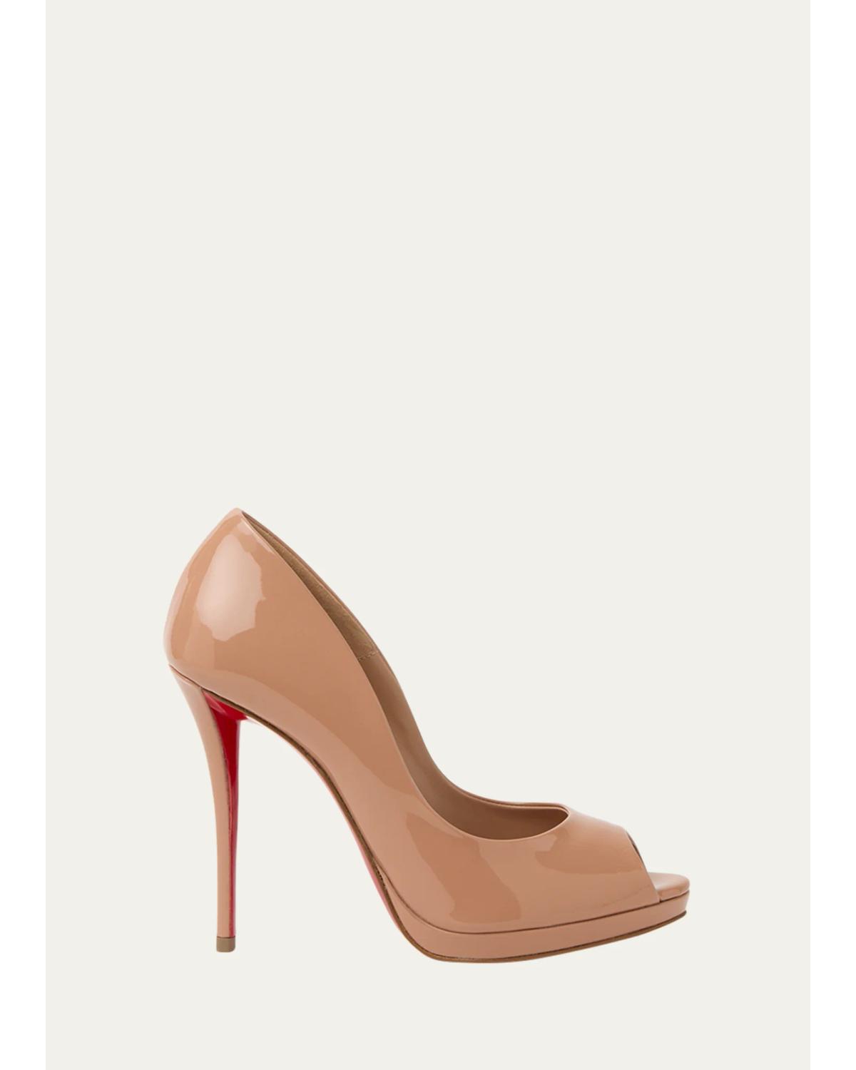 120Mm Lady Z Patent Leather Peep-Toe Pumps
