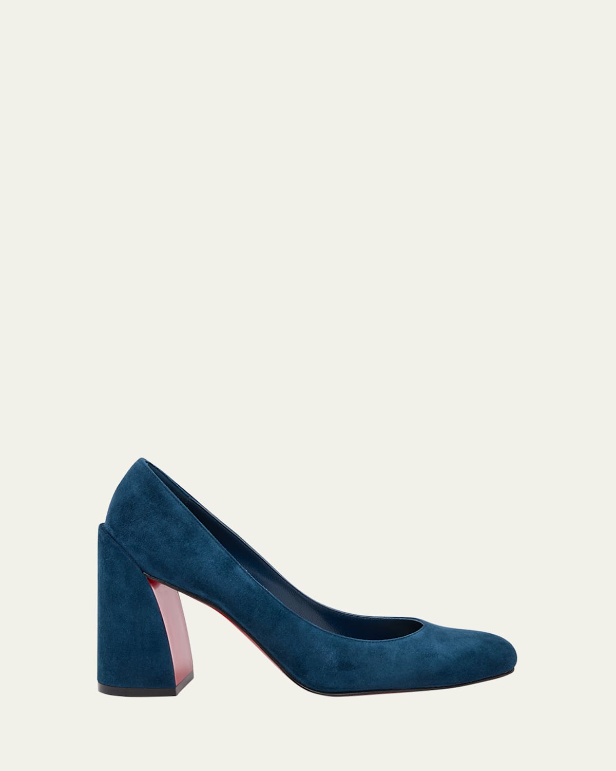 Christian Louboutin 85mm Miss Sab Suede Red Sole Pumps In Blue