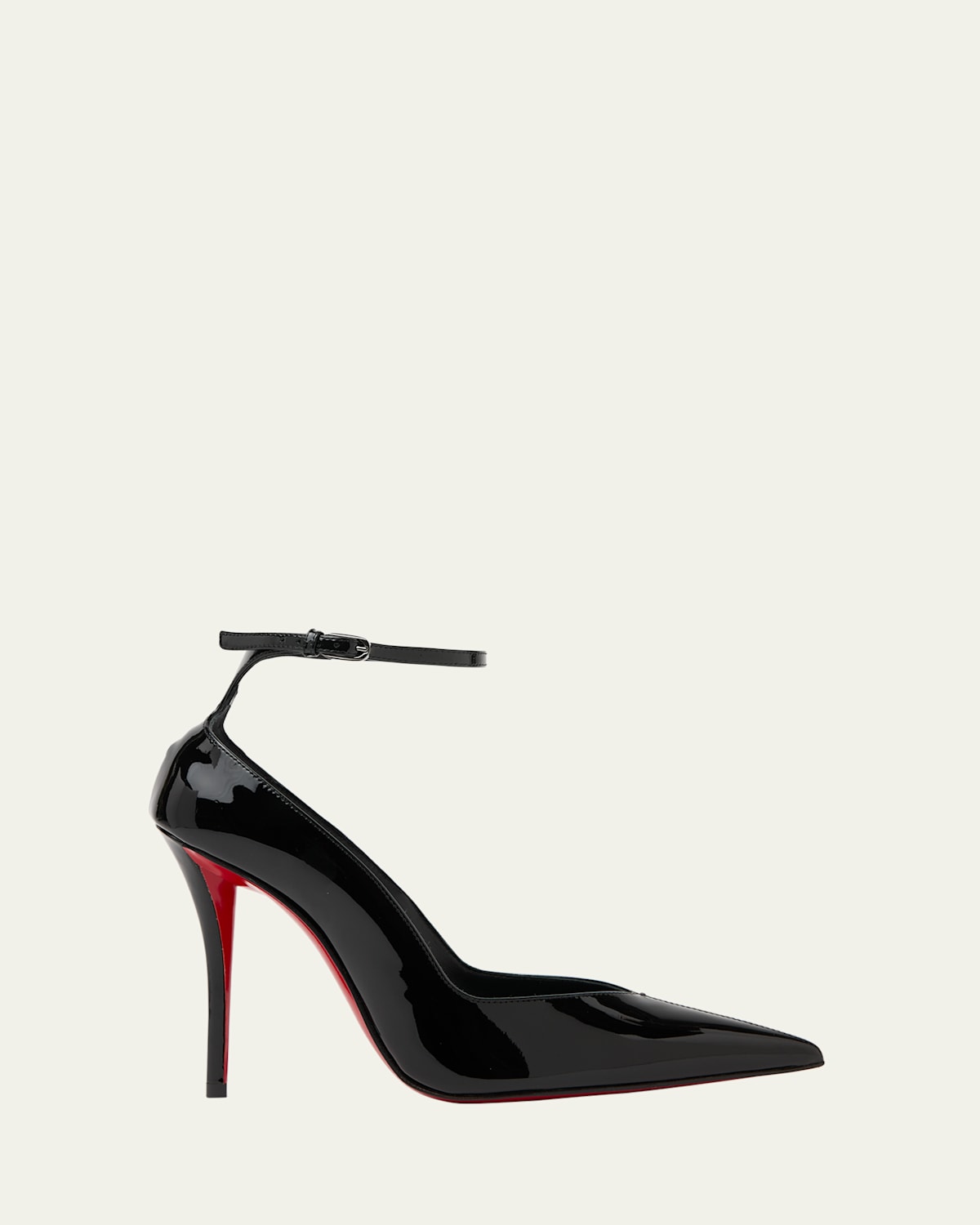 Christian Louboutin 100mm Erozee Patent Leather Red Sole Pumps In Black