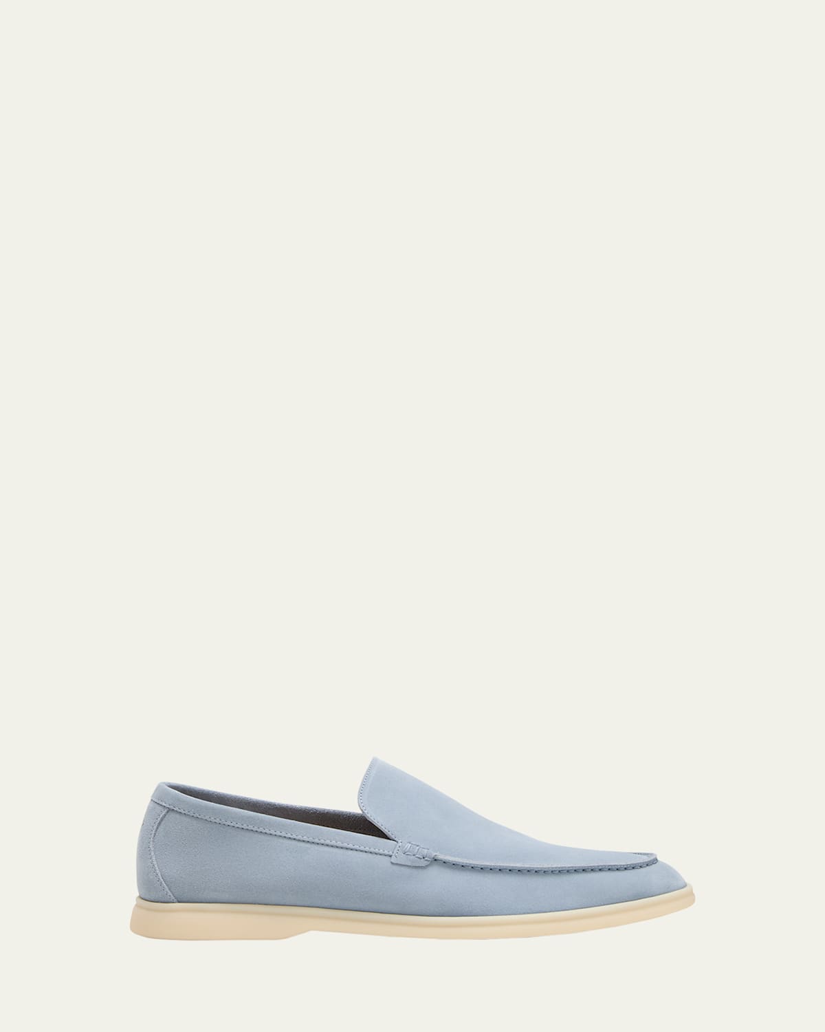 Loro Piana Men's Summer Walk Suede Loafers In Polvere
