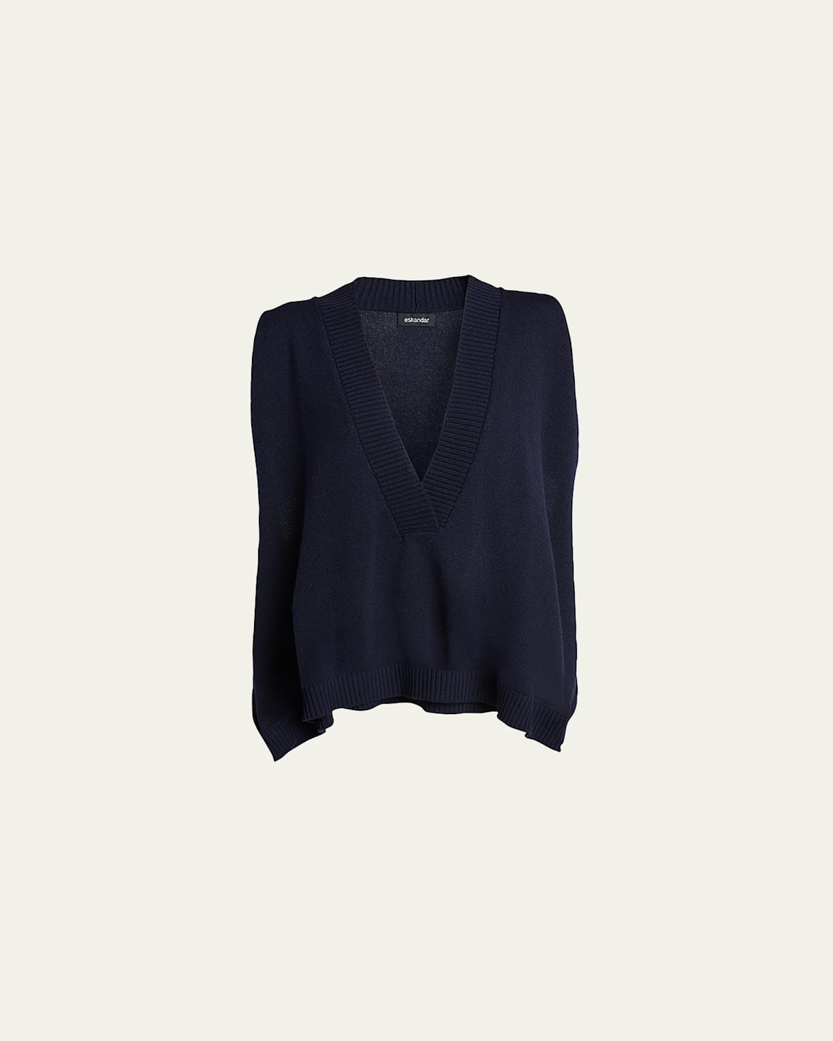 Deep V-Neck Cashmere Vest