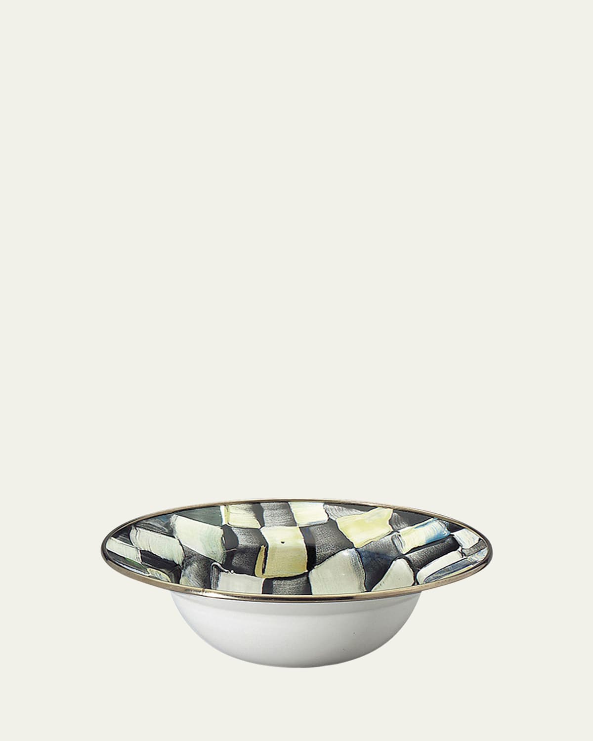 Mackenzie-childs Courtly Check Enamel Breakfast Bowl