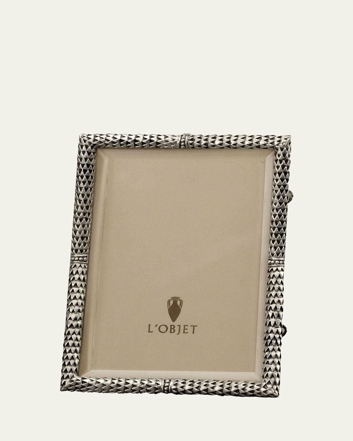 L'objet Scales Platinum Picture Frame, 5" X 7" In Multi