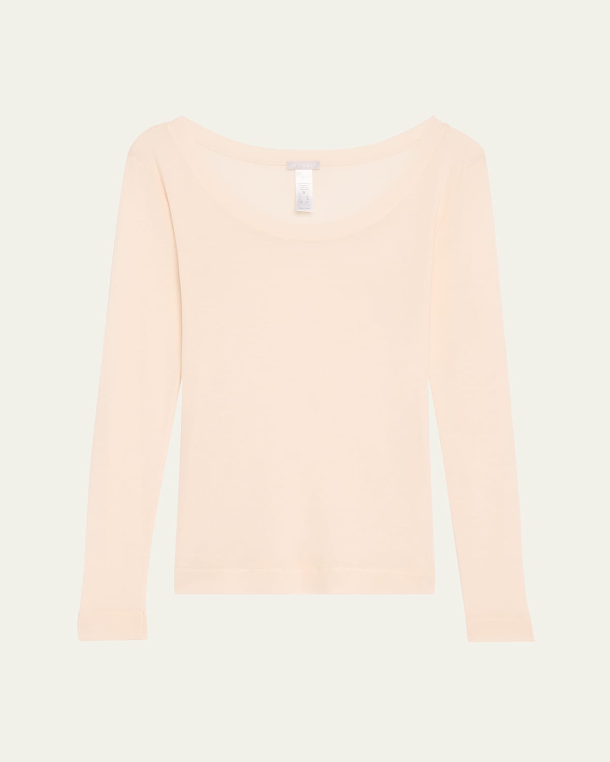 HANRO CASHMERE-SILK BLEND LONG-SLEEVE SHIRT, BLACK 