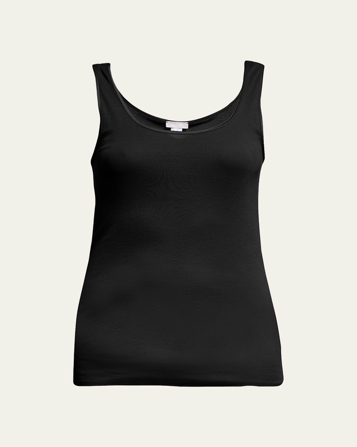 Hanro Cotton Seamless Tank In Black