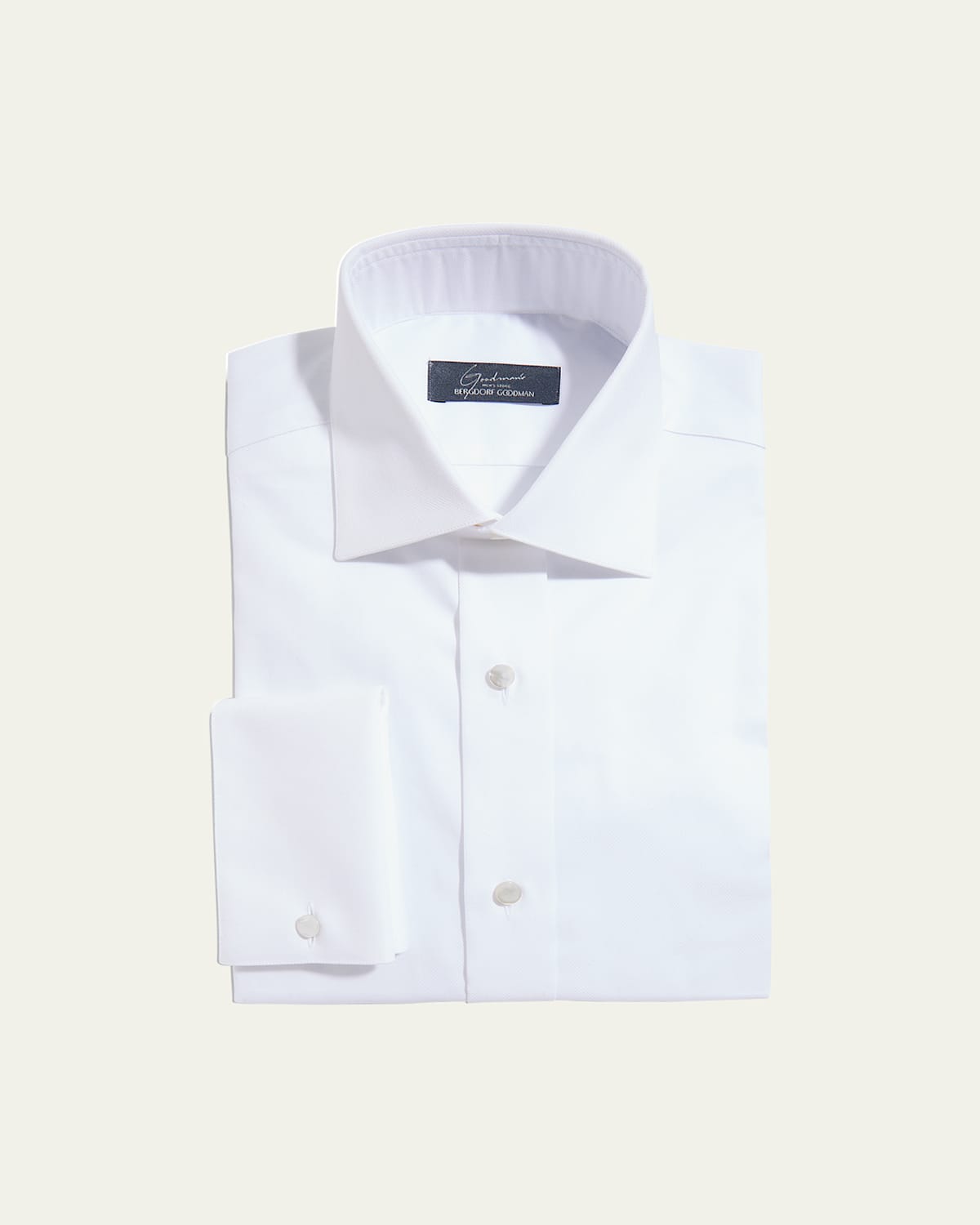 Men's Stud-Front Micro Box Weave Dress Shirt