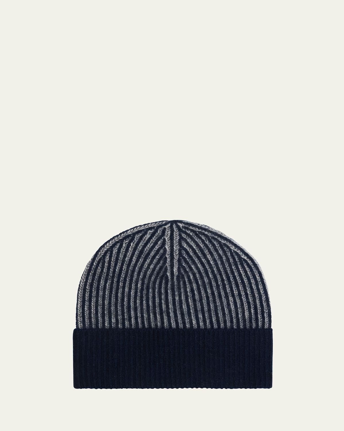 Bergdorf Goodman Men's Rib-Knit Cashmere Beanie Hat | Thumbnail 4