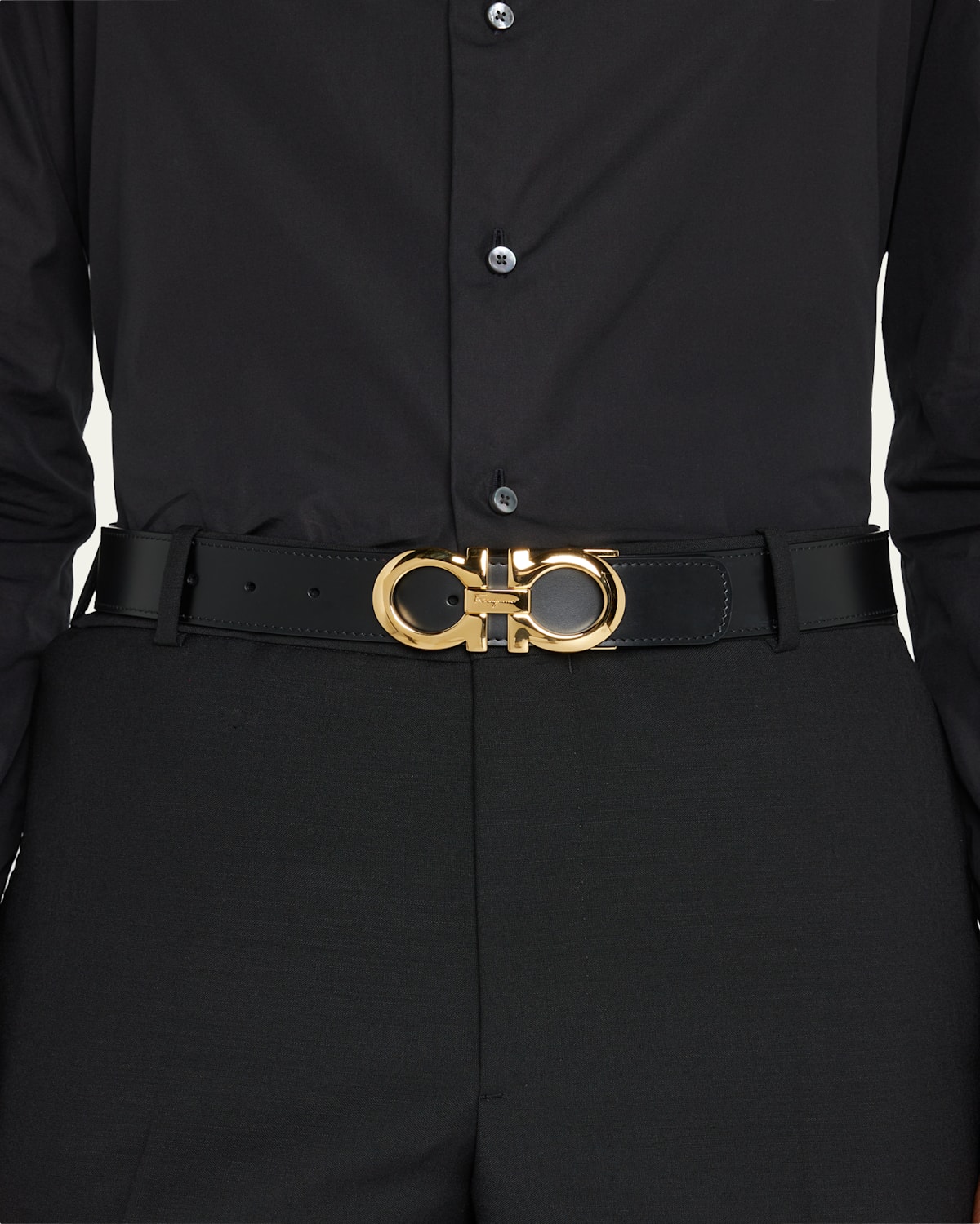 Men'S Reversible Double-Gancini Belt