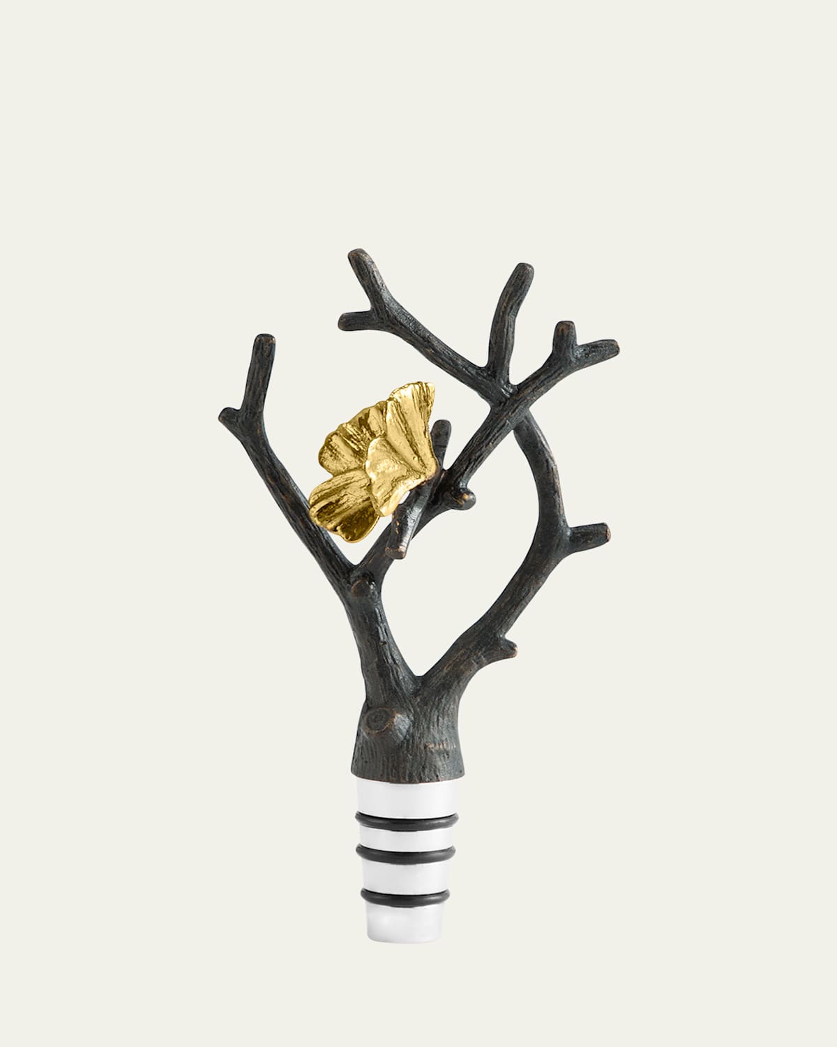 Michael Aram Butterfly Ginkgo Bottle Stopper In Silver
