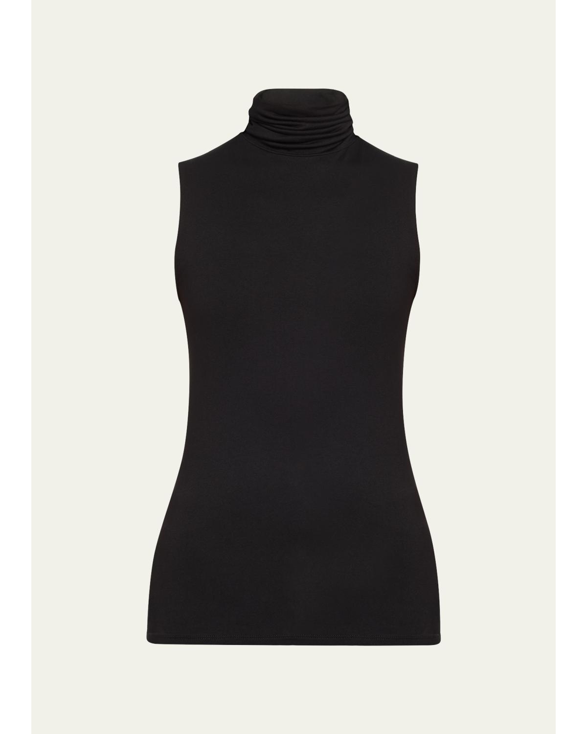Soft Touch Sleeveless Stretch Turtleneck