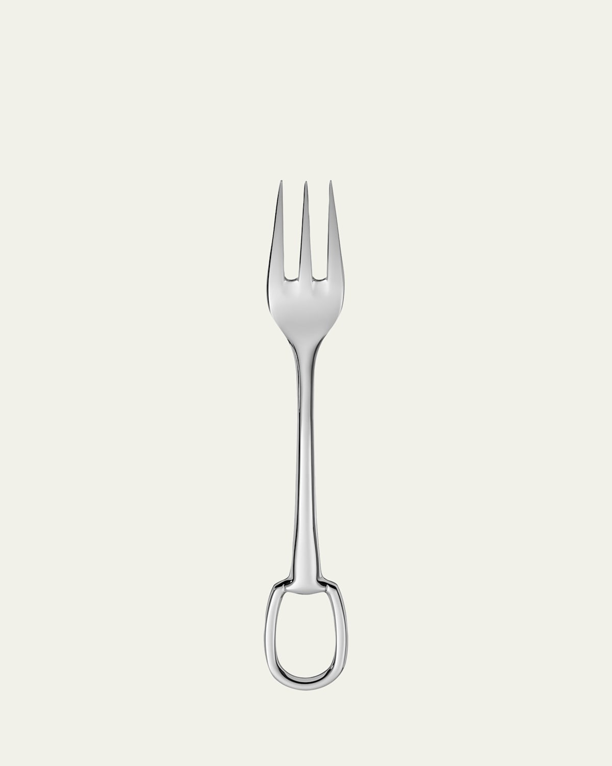 Pre-owned Hermes Attelage Steel Dessert Fork