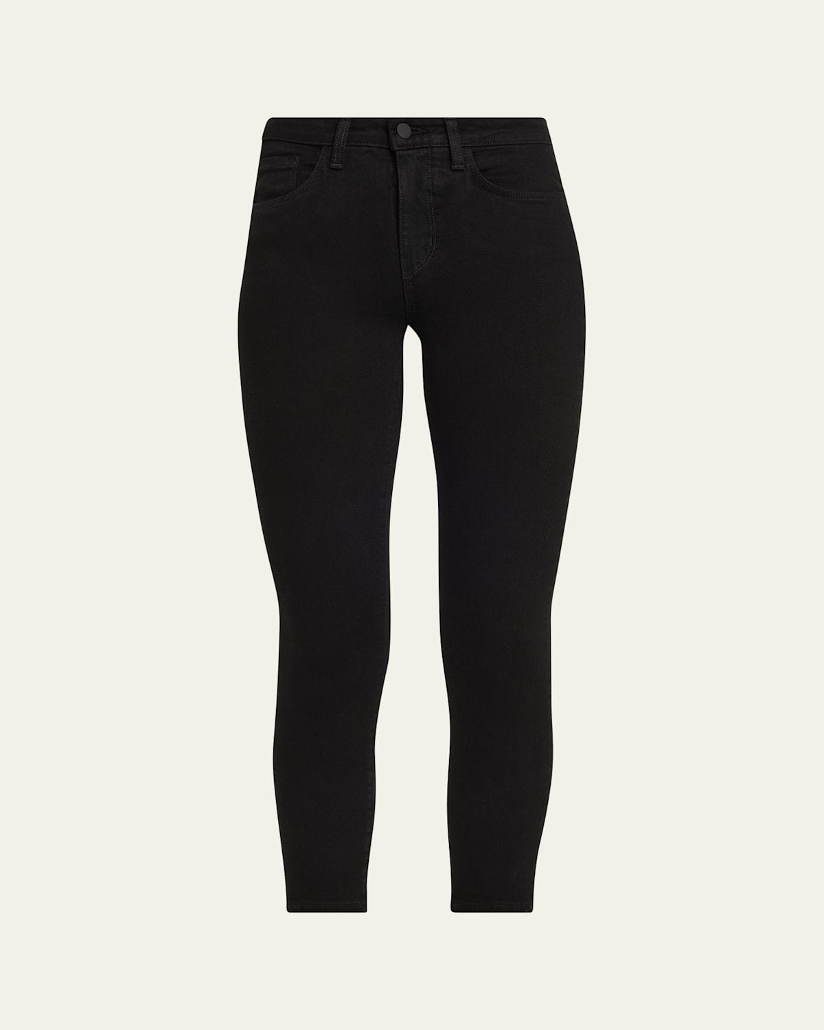 L'agence Margot High-rise Skinny Ankle Jeans In Black