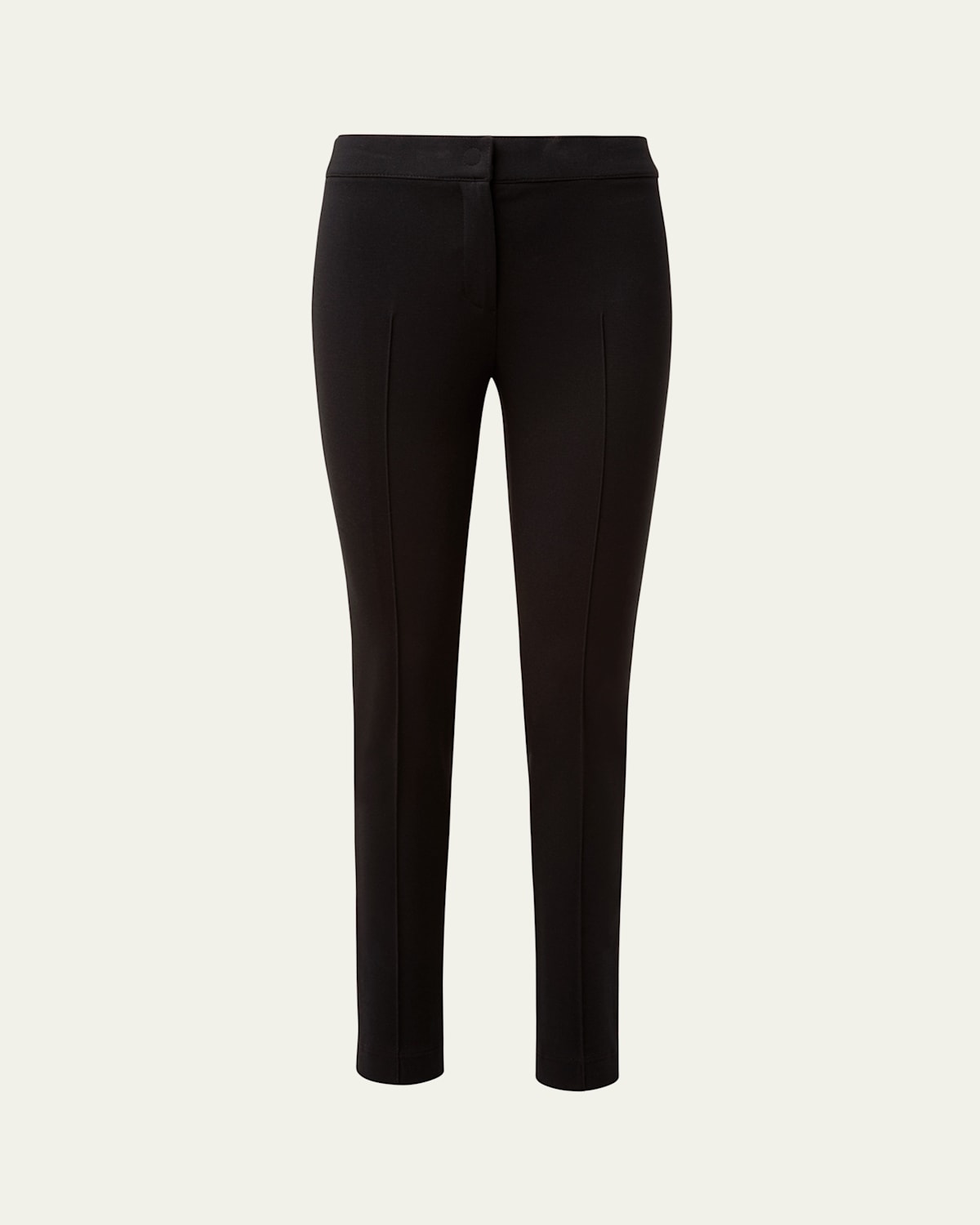 Akris Punto Mara Skinny Knit Pants In Dark Brown