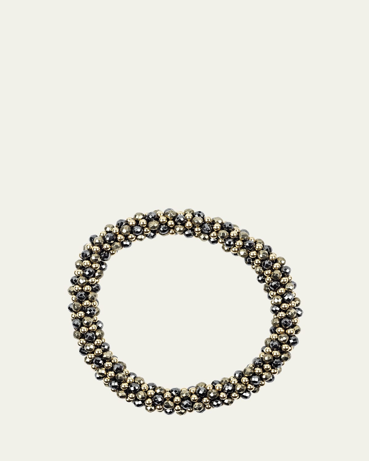 14K Yellow Gold Pyrite Bracelet