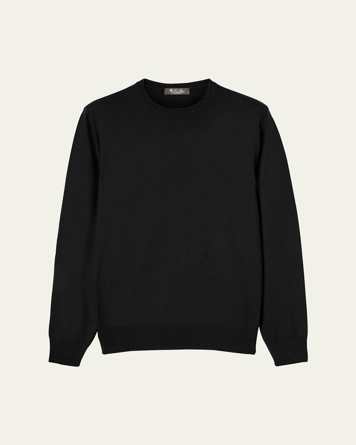 Loro Piana Men's Baby Cashmere Crewneck Sweater In Black