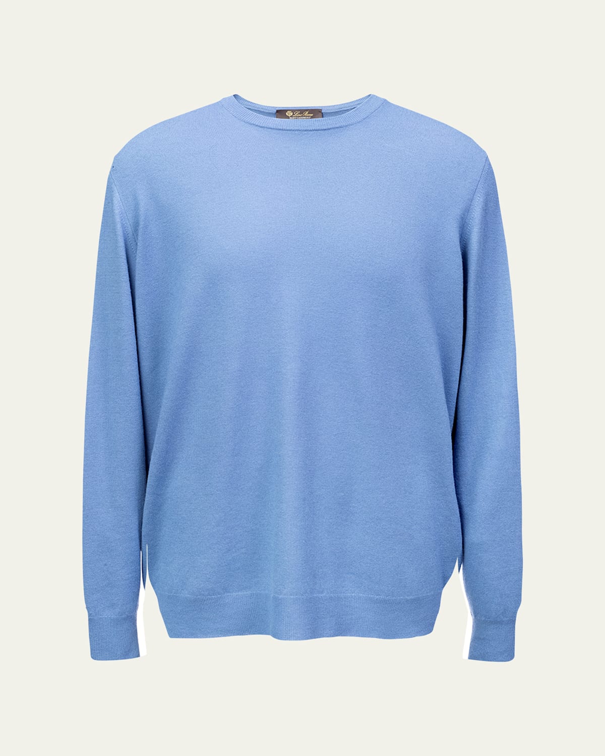 Loro Piana Men's Baby Cashmere Crewneck Sweater In Medium Blue