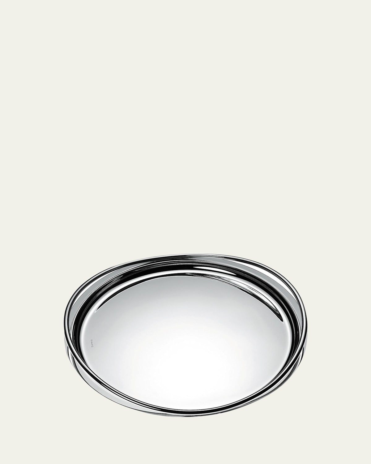 Christofle Vertigo Large Round Tray In Silver