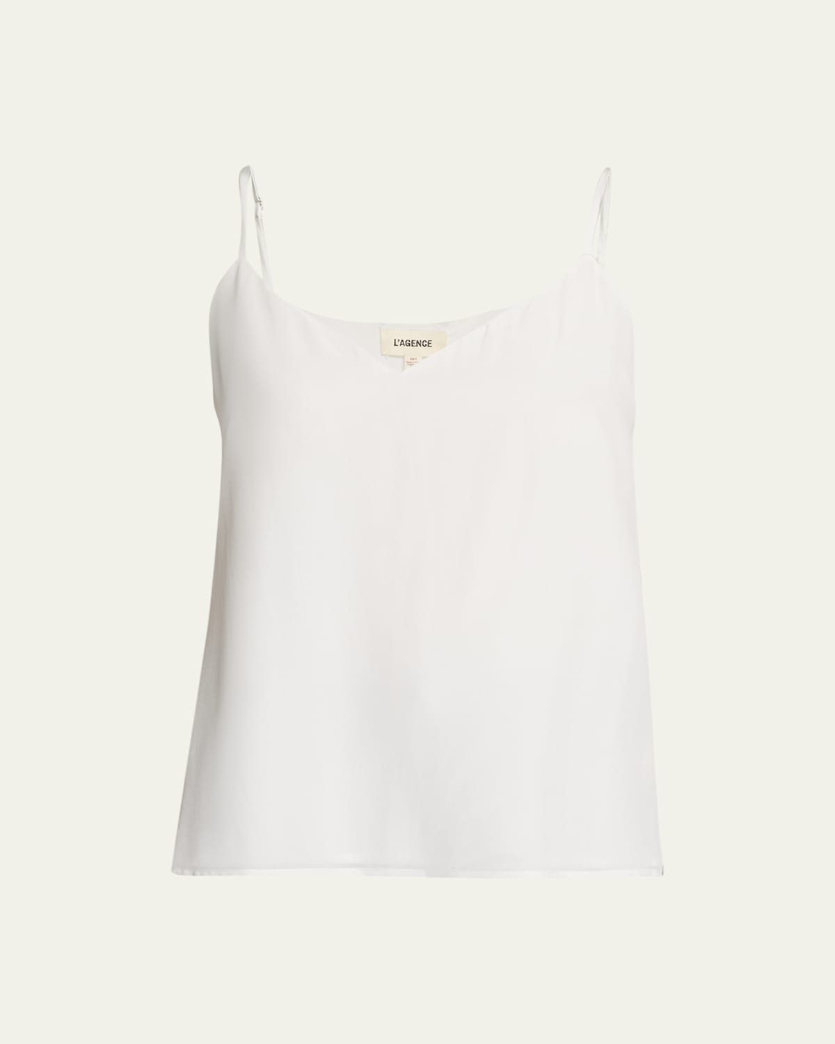 Jane V-Neck Spaghetti-Strap Silk Tank