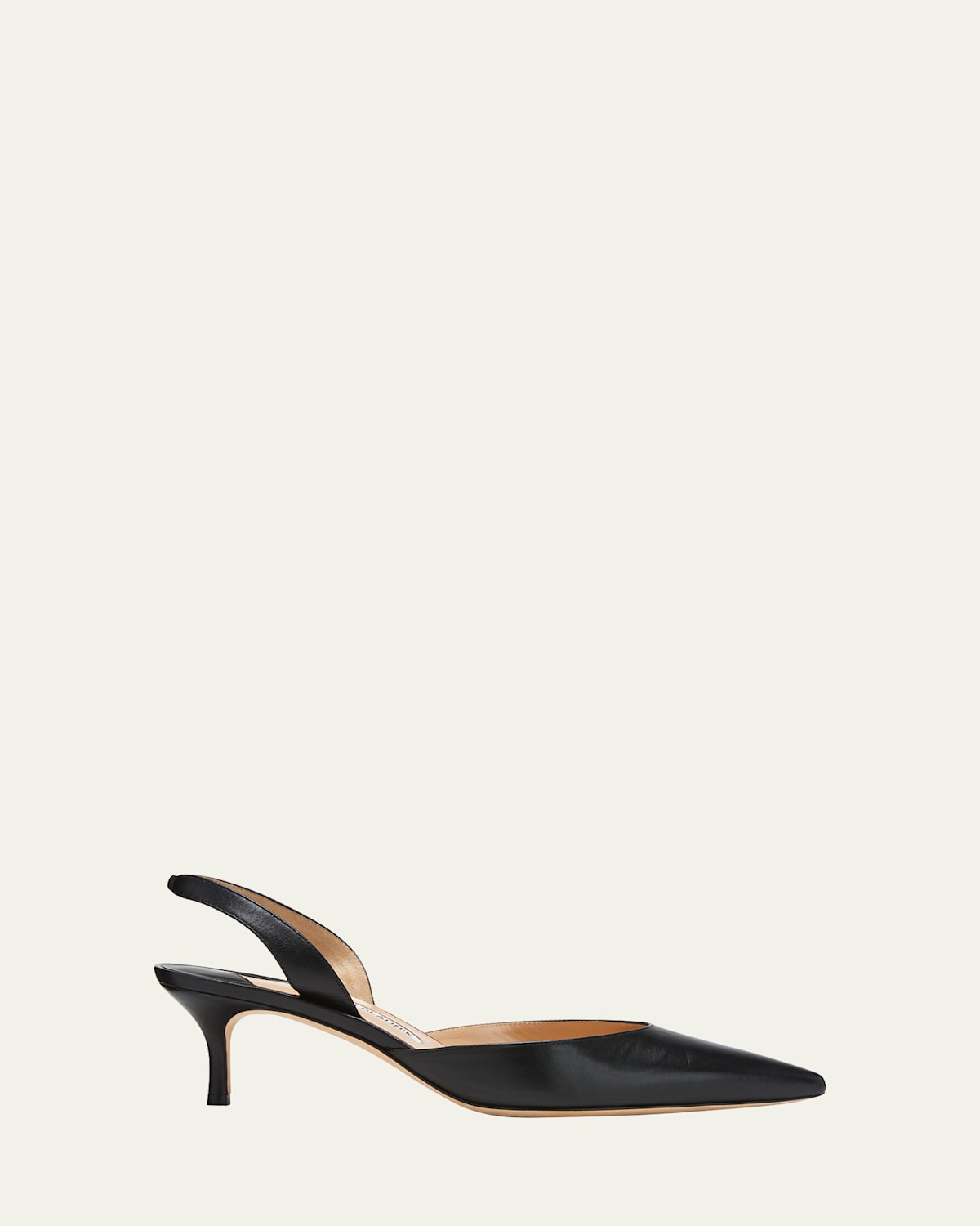 Carolyne Leather Low-Heel Slingback Pump