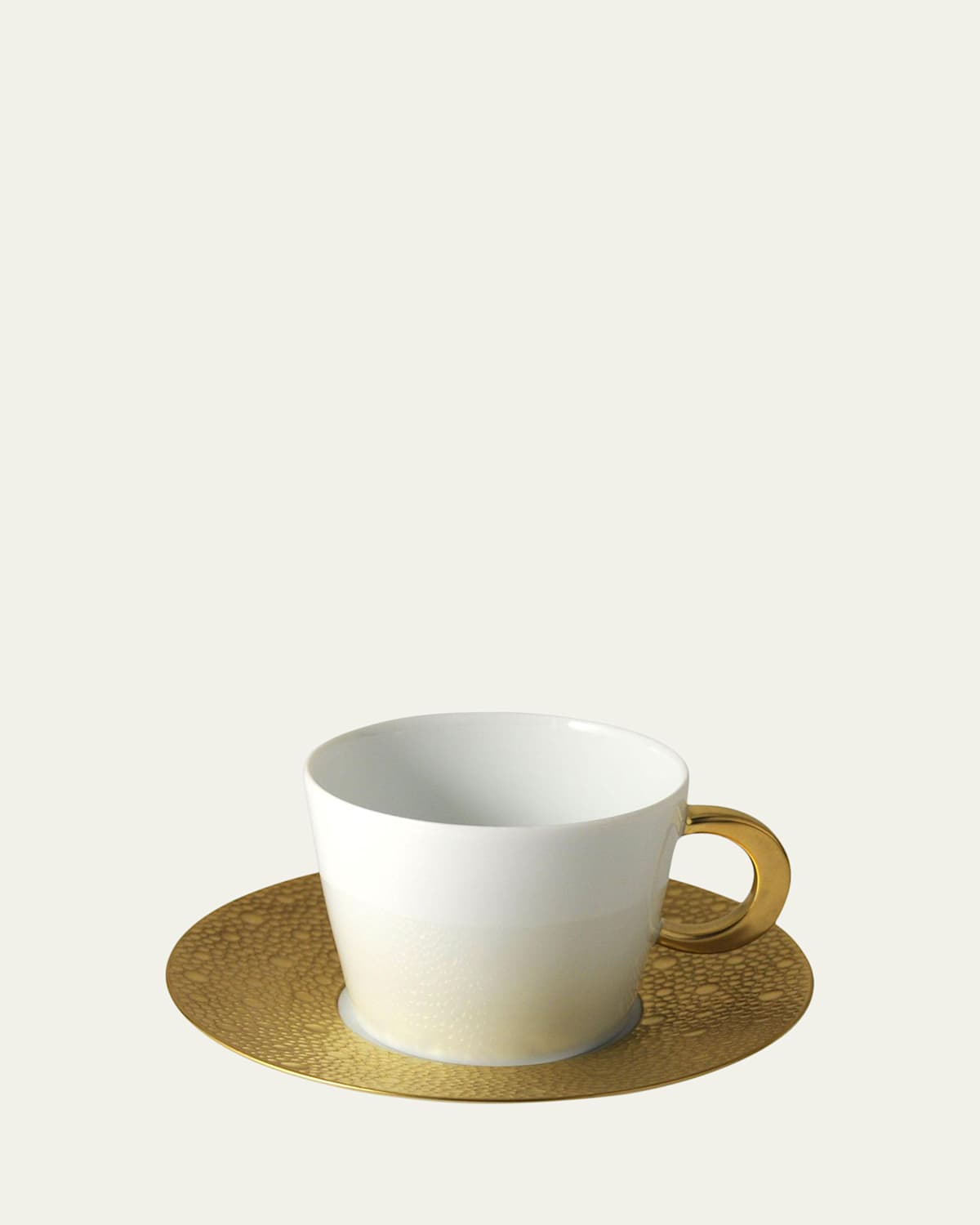 Bernardaud Ecume Gold Cup In White, Gold
