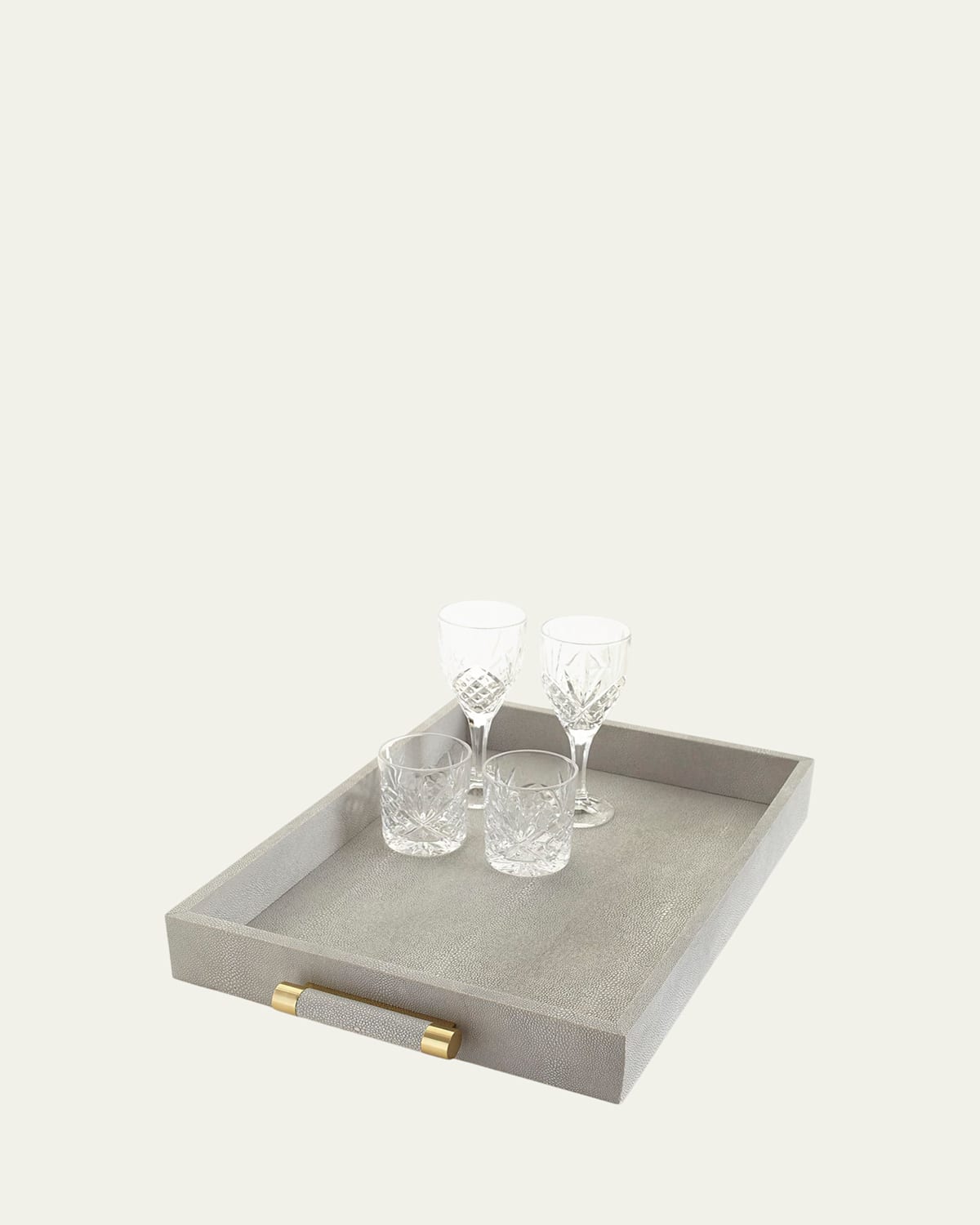 AERIN Classic Dove Faux-Shagreen Serving Tray | Thumbnail 1