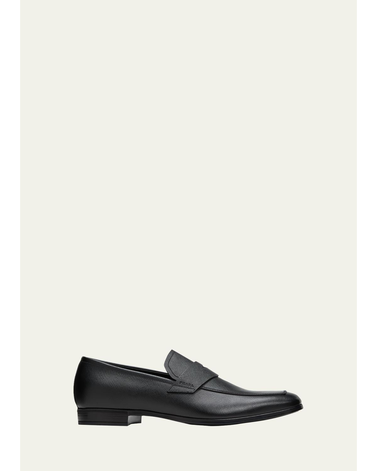 Saffiano Leather Penny Loafer