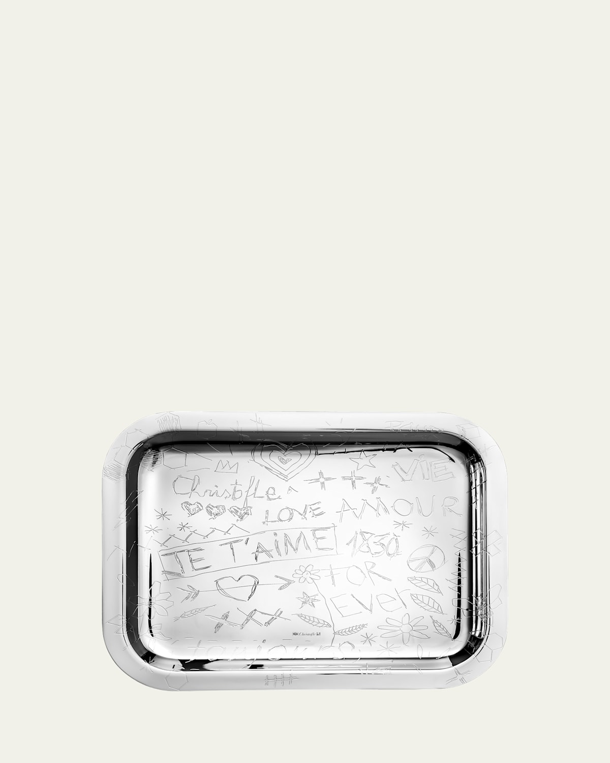 Christofle Graffiti Large Silver-plated Tray